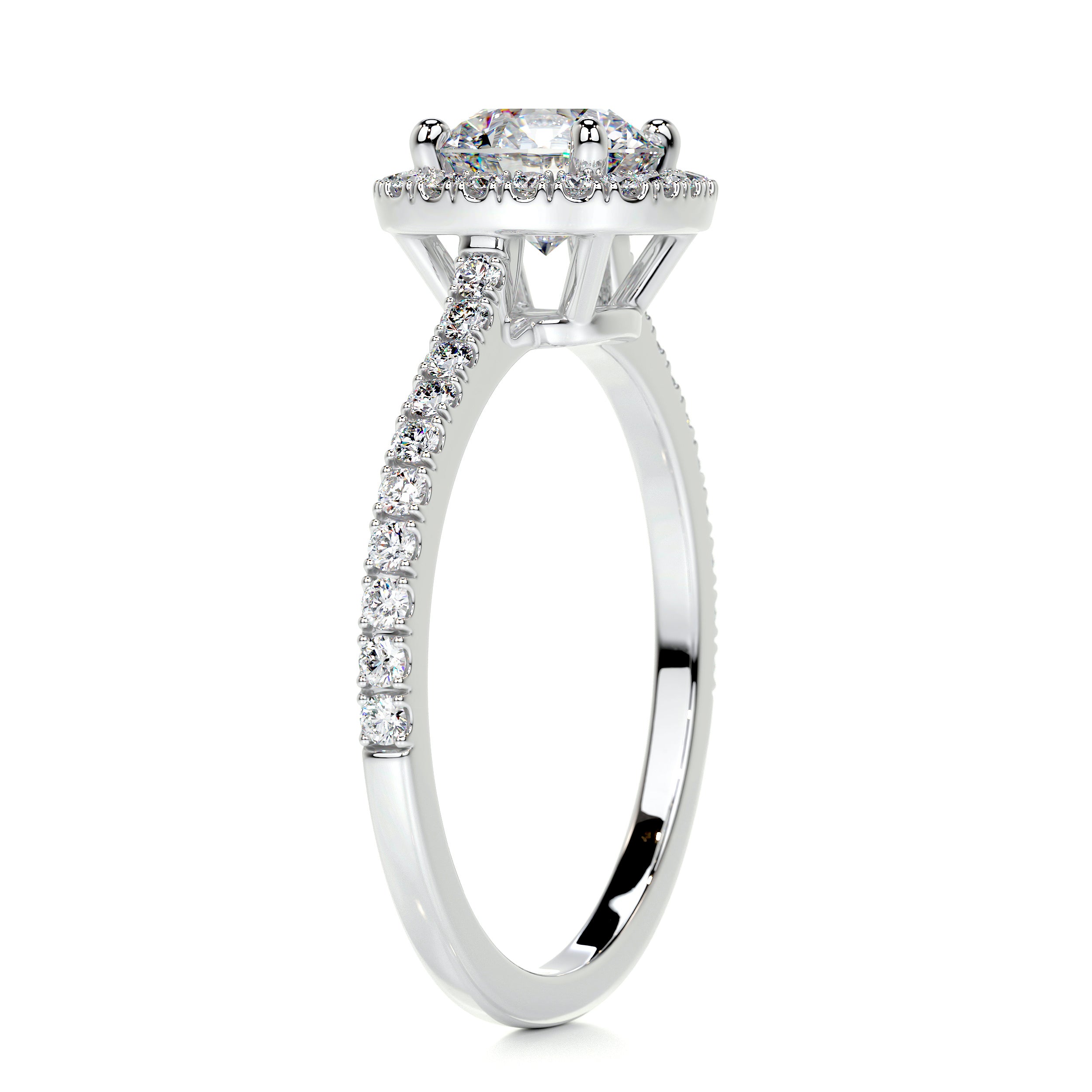 Claudia Diamond Engagement Ring   (1.35 Carat) -18K White Gold
