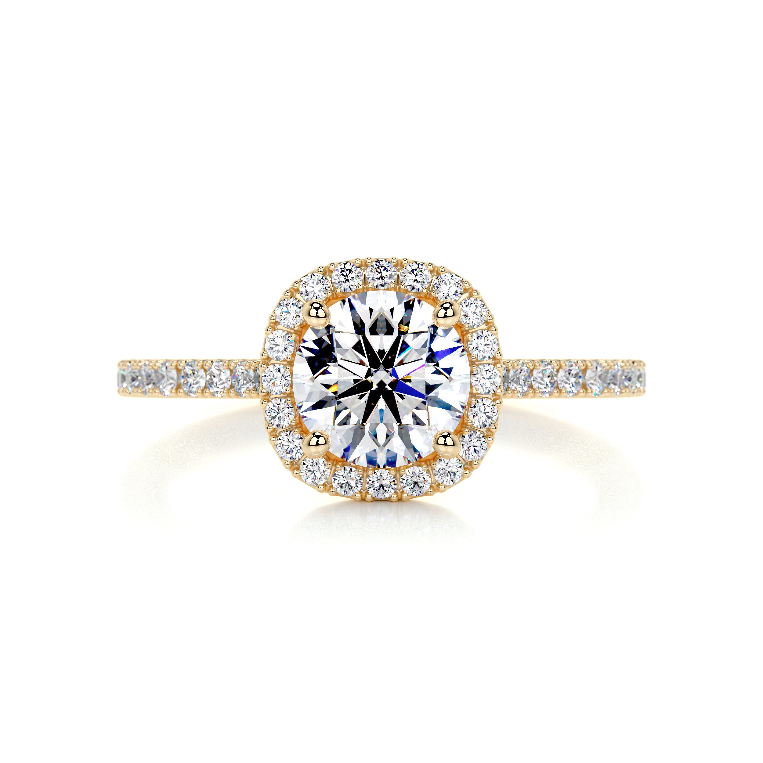 Claudia Diamond Engagement Ring   (1.35 Carat) -18K Yellow Gold