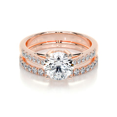 Anna Luxe Lab Grown Diamond Bridal Set -14K Rose Gold