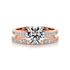 Anna Luxe Diamond Bridal Set -14K Rose Gold