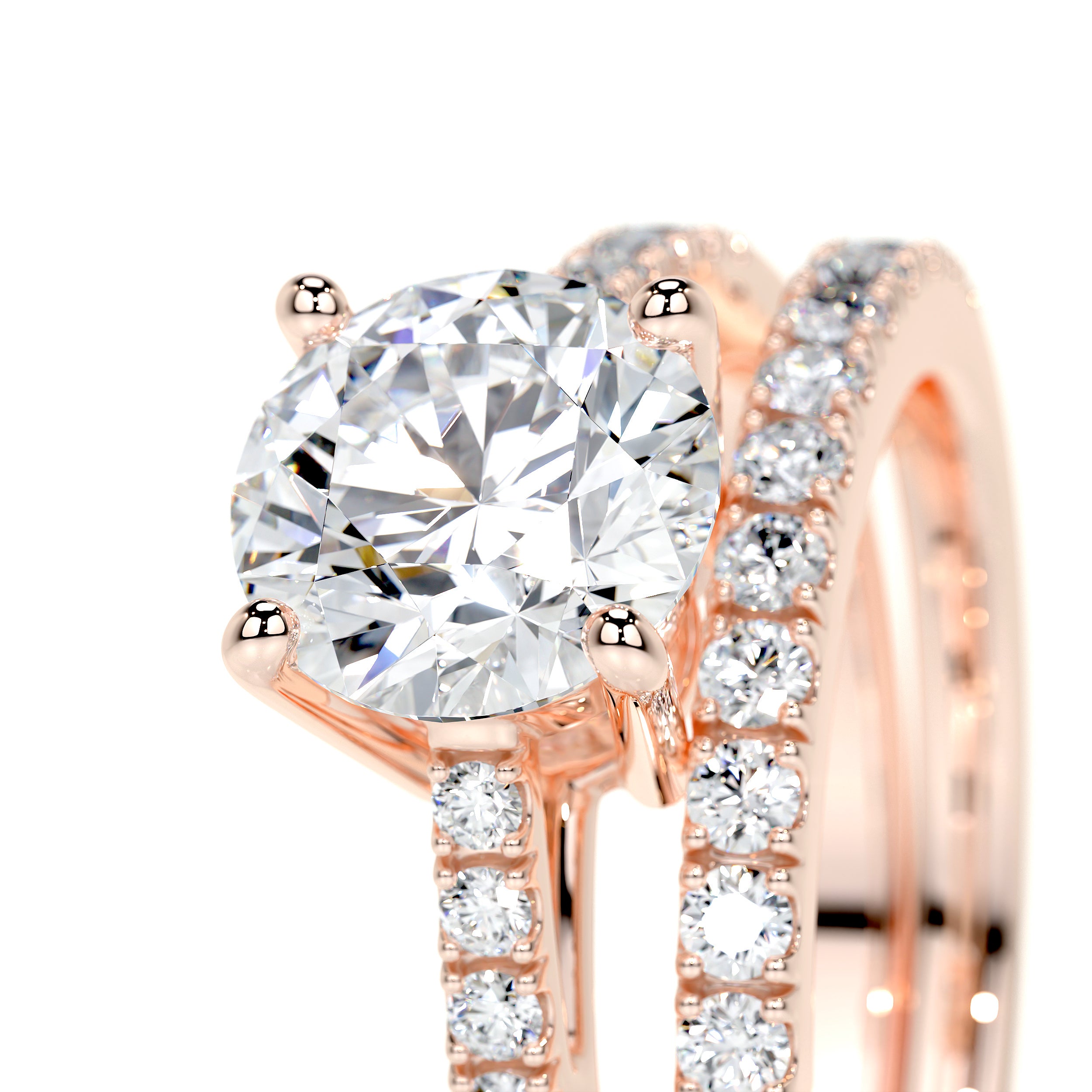 Anna Lab Grown Diamond Bridal Set -14K Rose Gold