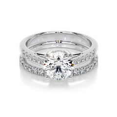 Anna Luxe Lab Grown Diamond Bridal Set -Platinum