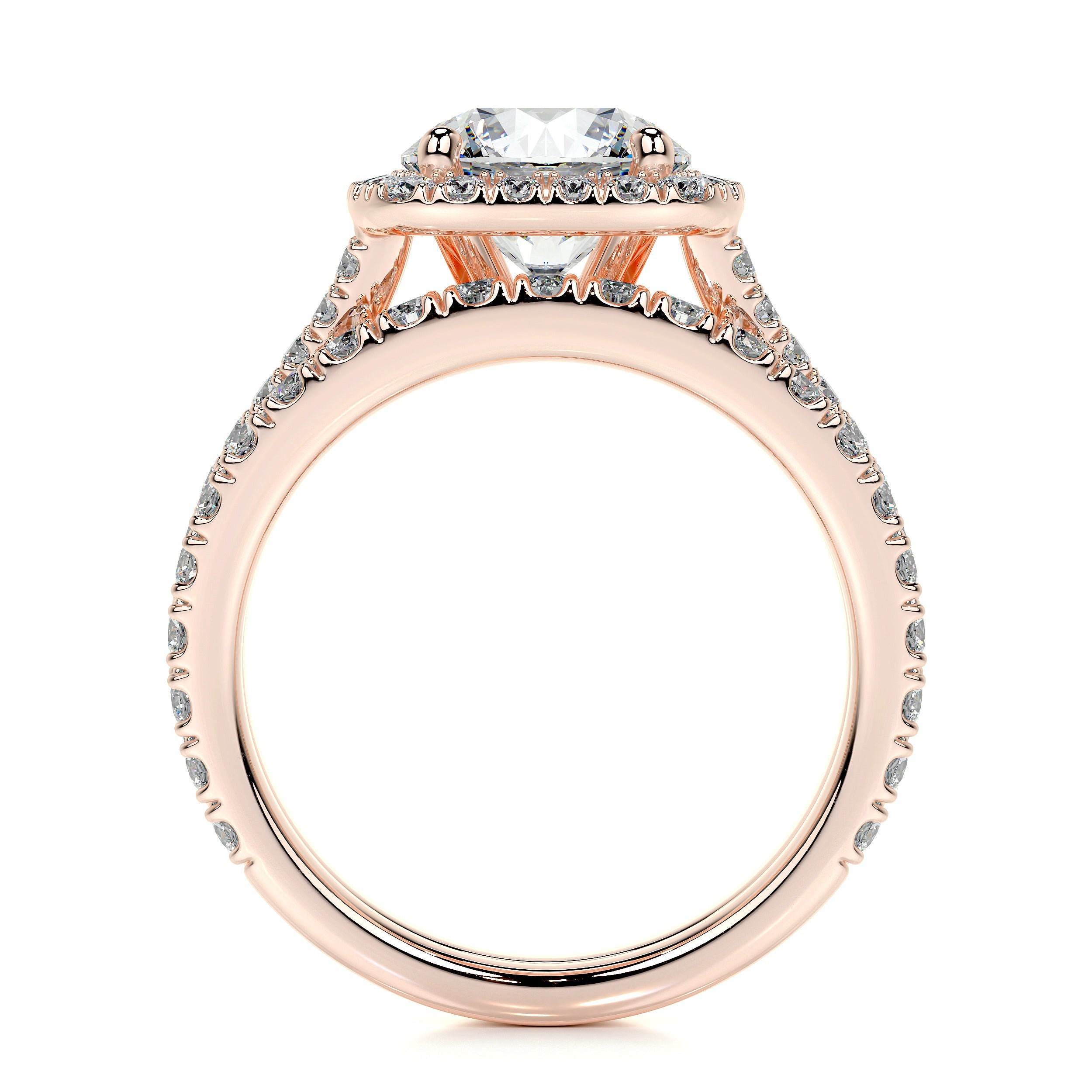 Grace Lab Grown Diamond Bridal Set   (3 Carat) -14K Rose Gold