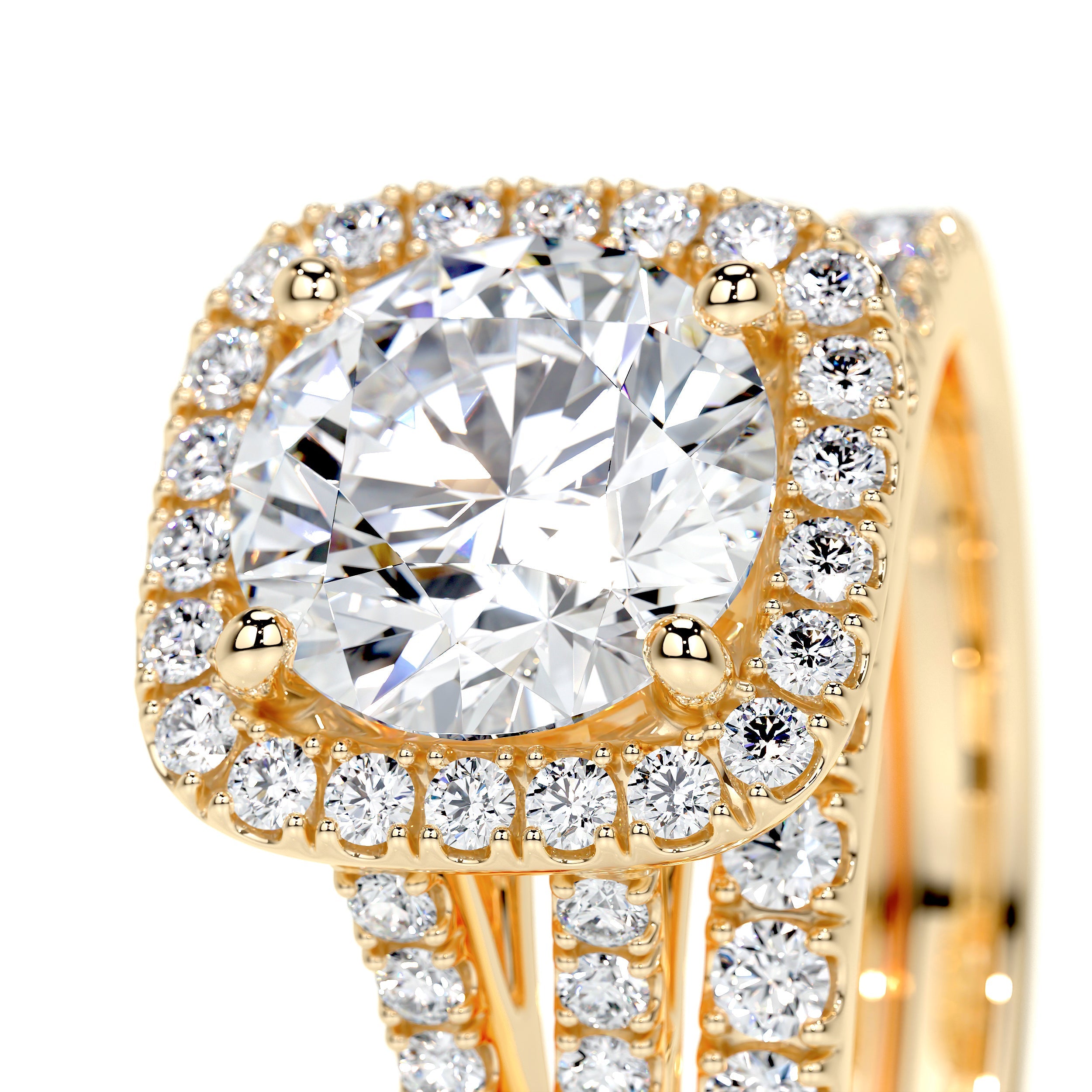 Grace Lab Grown Diamond Bridal Set   (3 Carat) -18K Yellow Gold