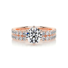 Jane Diamond Bridal Set -14K Rose Gold