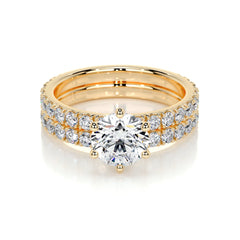 Jane Lab Grown Diamond Bridal Set -18K Yellow Gold