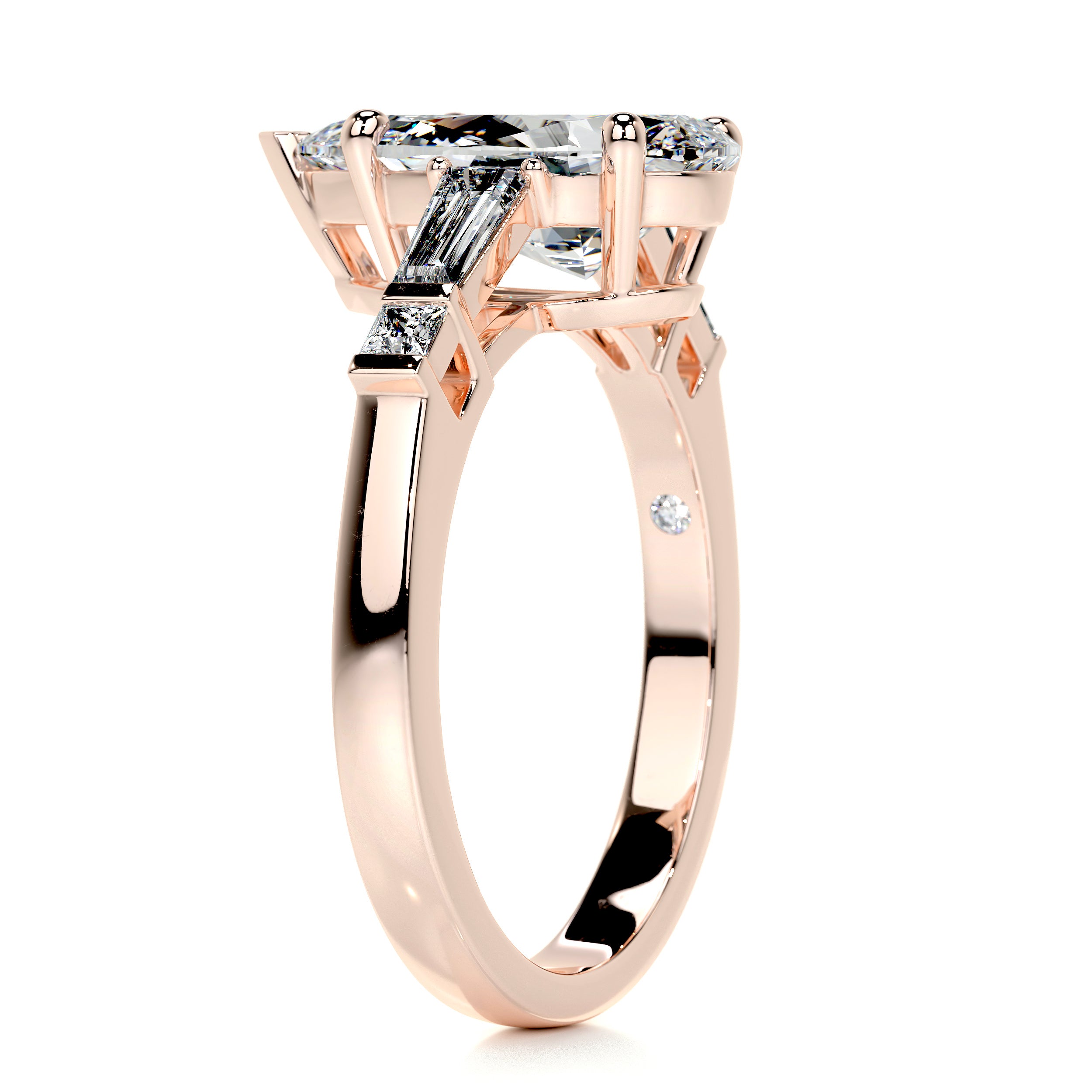 Keyshawna Diamond Engagement Ring   (3.50 Carat) -14K Rose Gold
