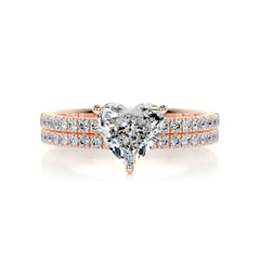 Stephanie Diamond Bridal Set -14K Rose Gold