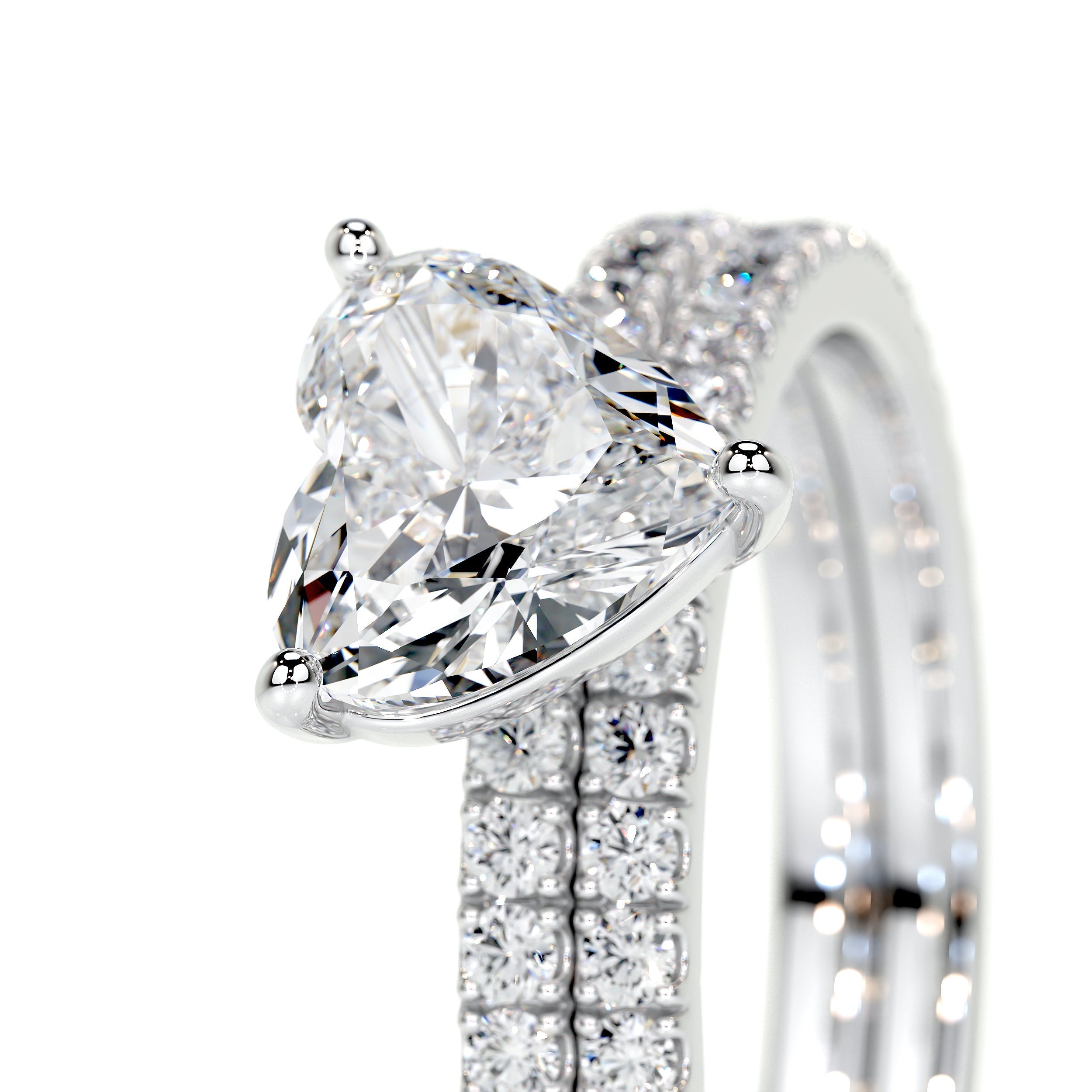 Stephanie Lab Grown Diamond Bridal Set   (1.5 Carat) -18K White Gold