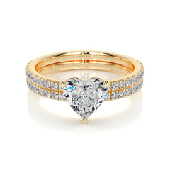 Stephanie Lab Grown Diamond Bridal Set -18K Yellow Gold