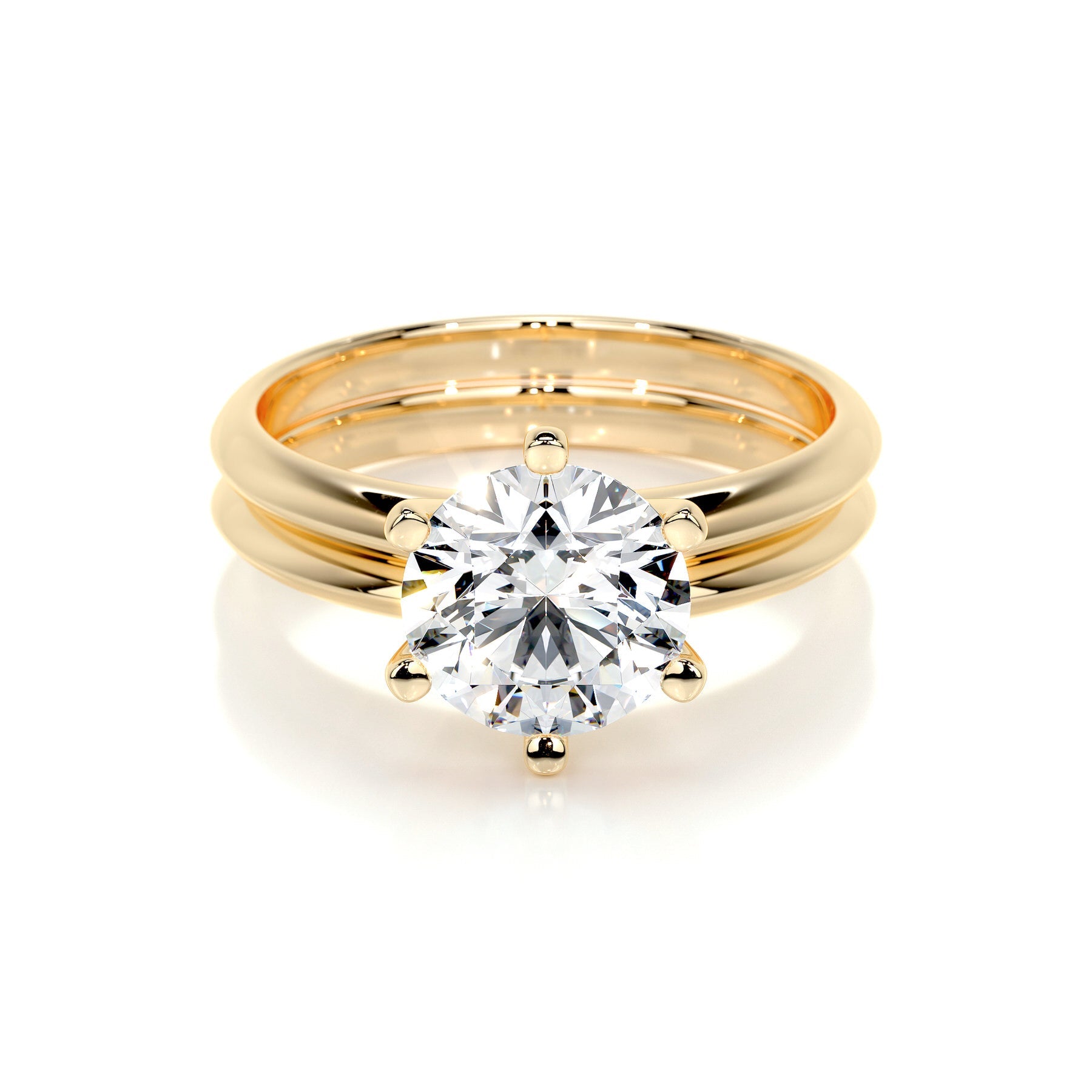 Alexis Lab Grown Diamond Bridal Set   (1.5 Carat) -18K Yellow Gold