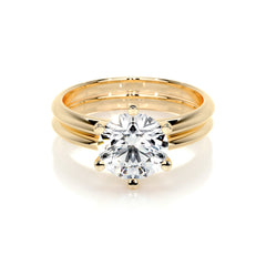 Alexis Lab Grown Diamond Bridal Set -18K Yellow Gold