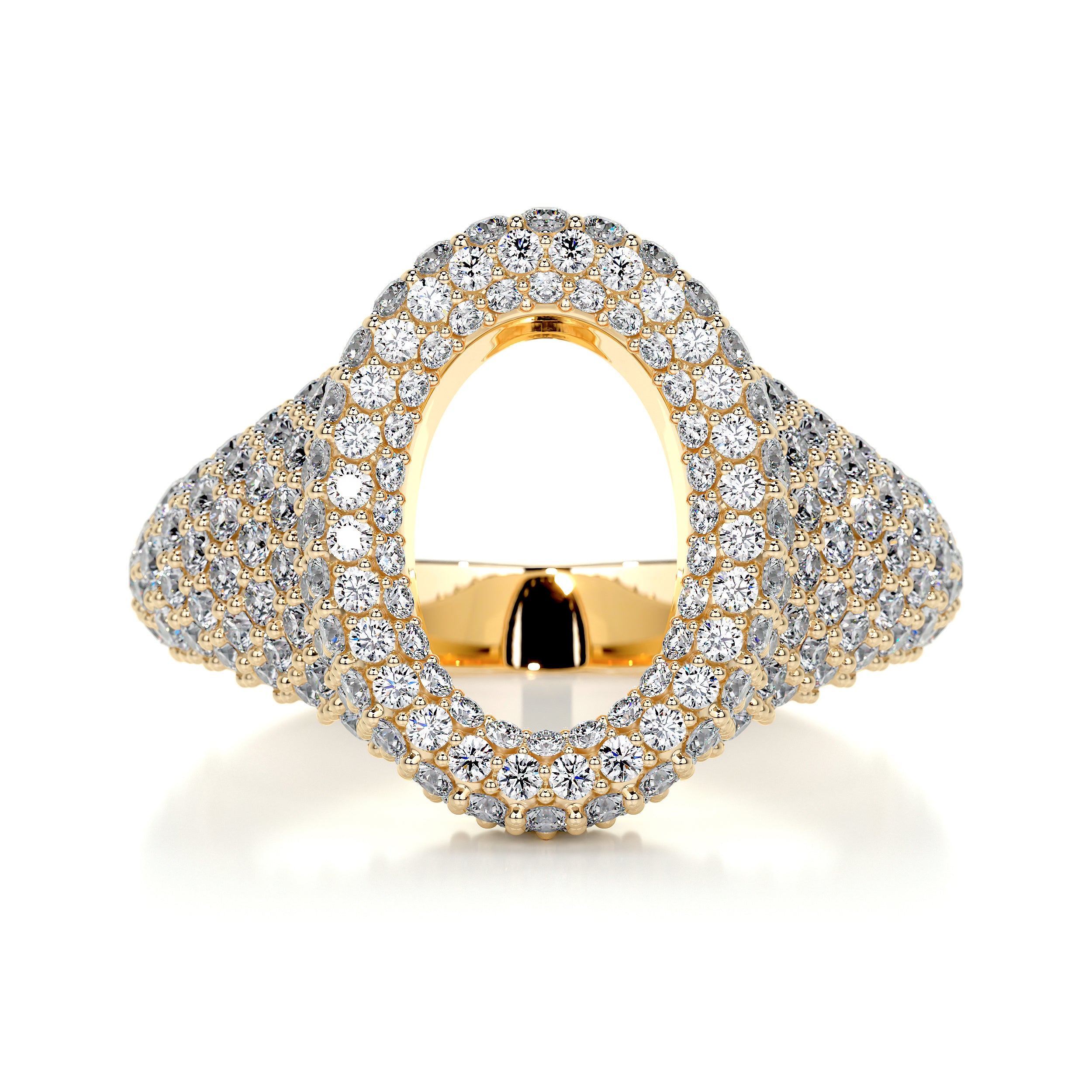 Angelina Wedding Ring   (1.4 Carat) -18K Yellow Gold