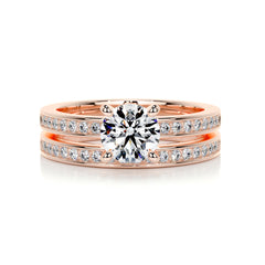 Giselle Diamond Bridal Set -14K Rose Gold
