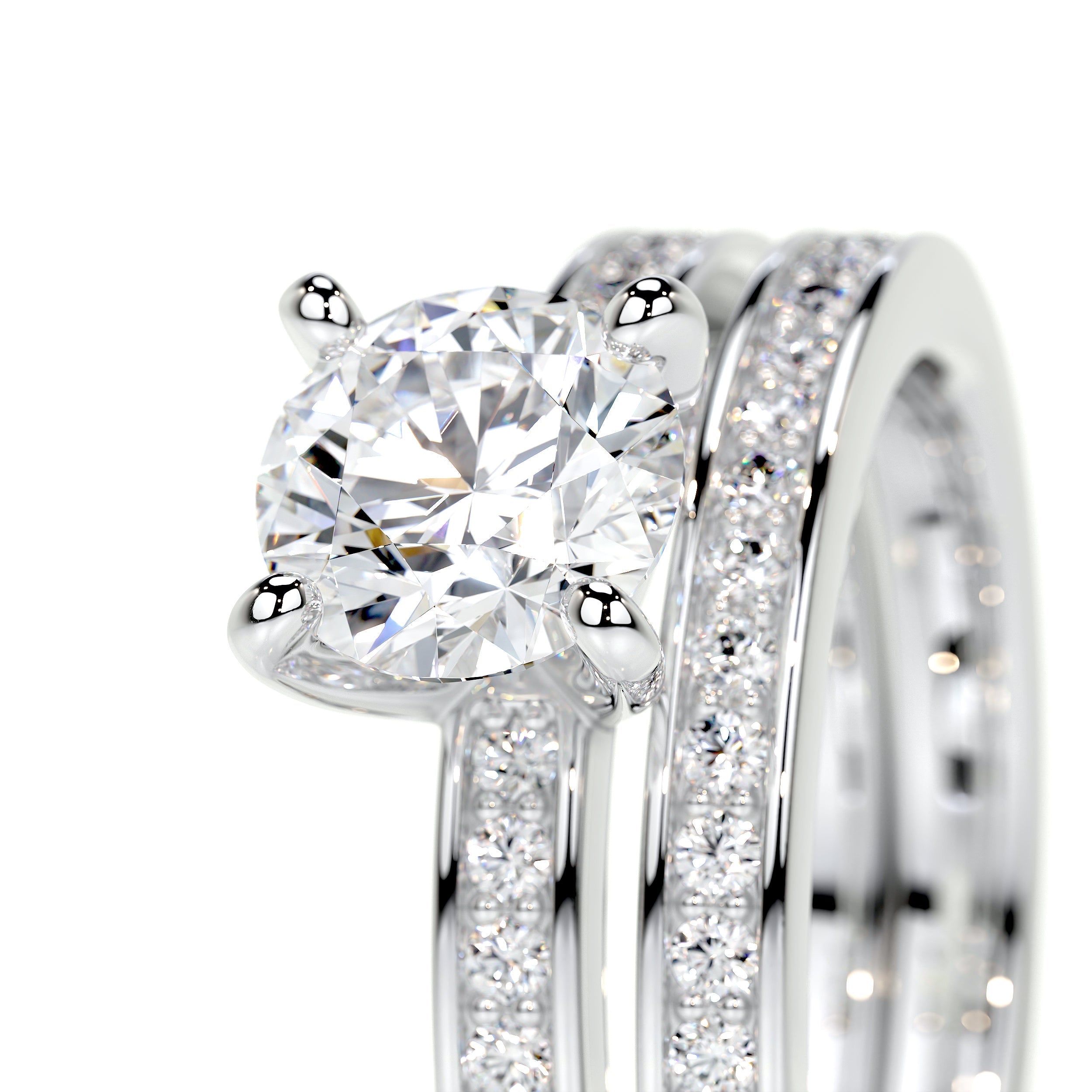 Giselle Lab Grown Diamond Bridal Set   (1.35 Carat) -18K White Gold