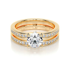 Giselle Lab Grown Diamond Bridal Set -18K Yellow Gold