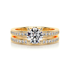 Giselle Diamond Bridal Set -18K Yellow Gold