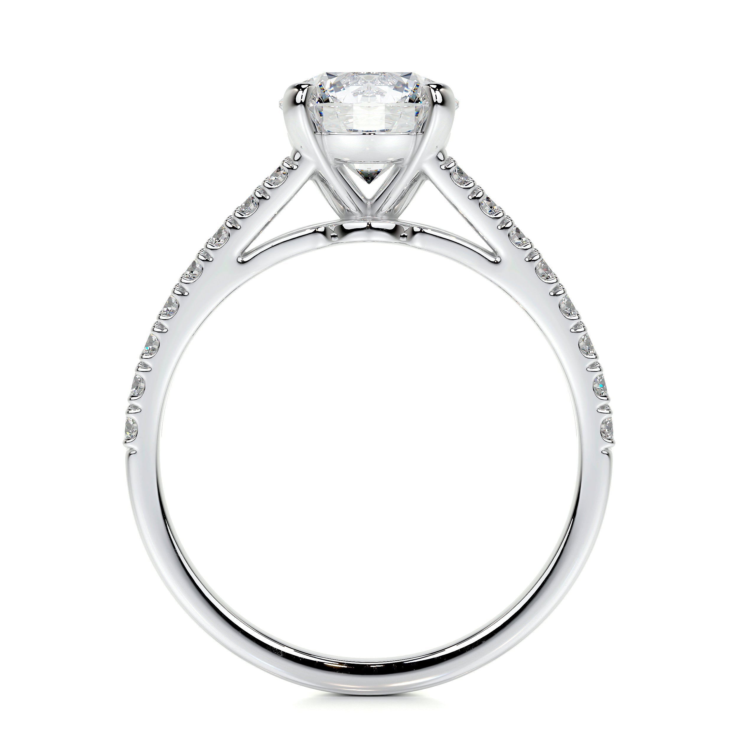 Sadie Lab Grown Diamond Ring   (2 Carat) -14K White Gold
