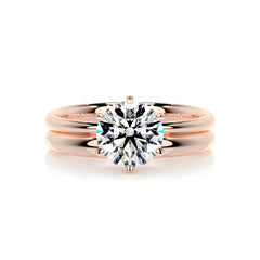Samantha Diamond Bridal Set -14K Rose Gold