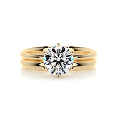 Samantha Diamond Bridal Set -18K Yellow Gold