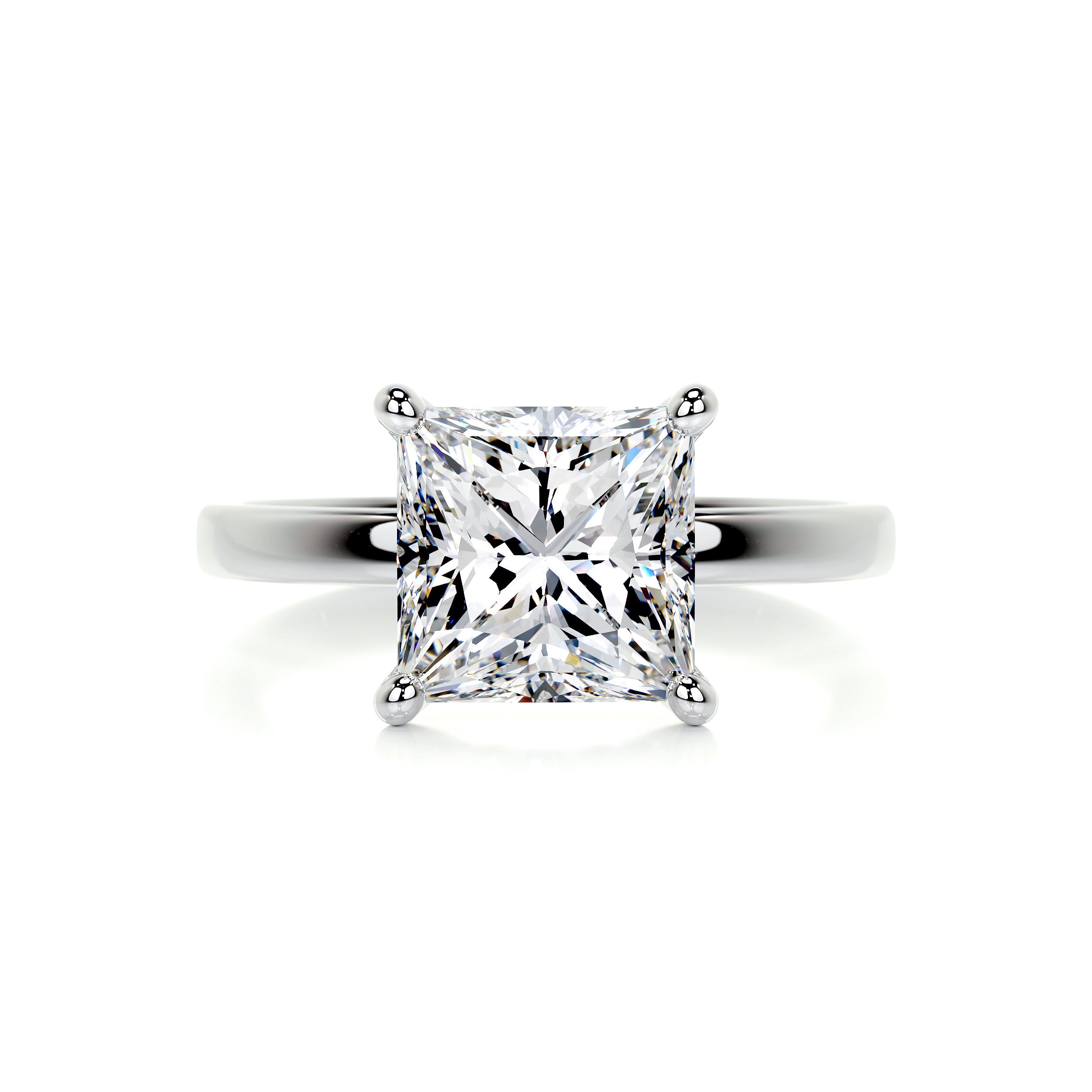 Jessica Diamond Engagement Ring   (3 Carat) -18K White Gold