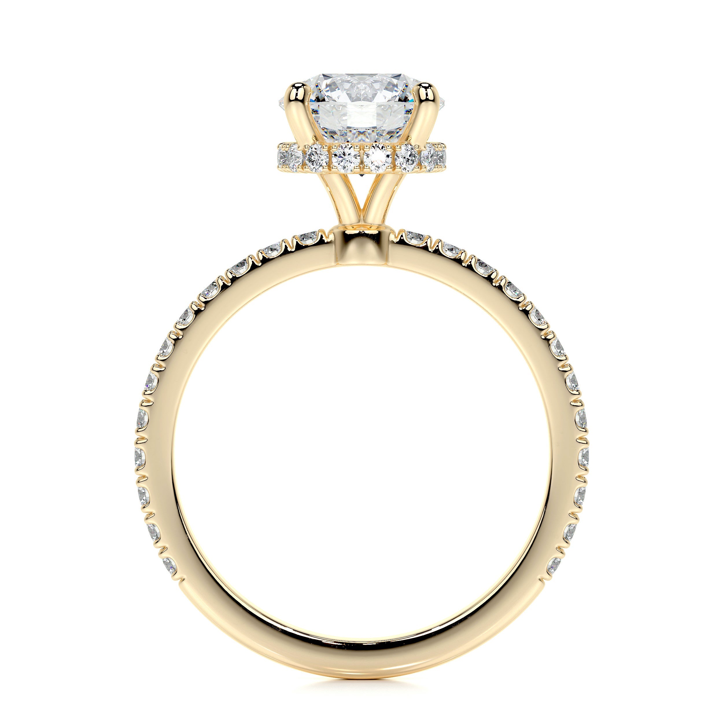Vivienne Lab Grown Diamond Ring   (2 Carat) -18K Yellow Gold