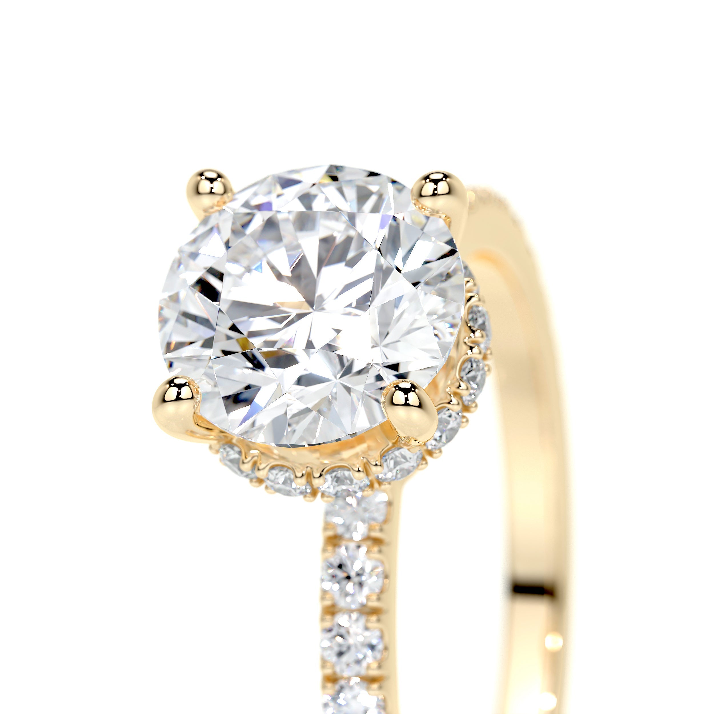 Vivienne Lab Grown Diamond Ring   (2 Carat) -18K Yellow Gold
