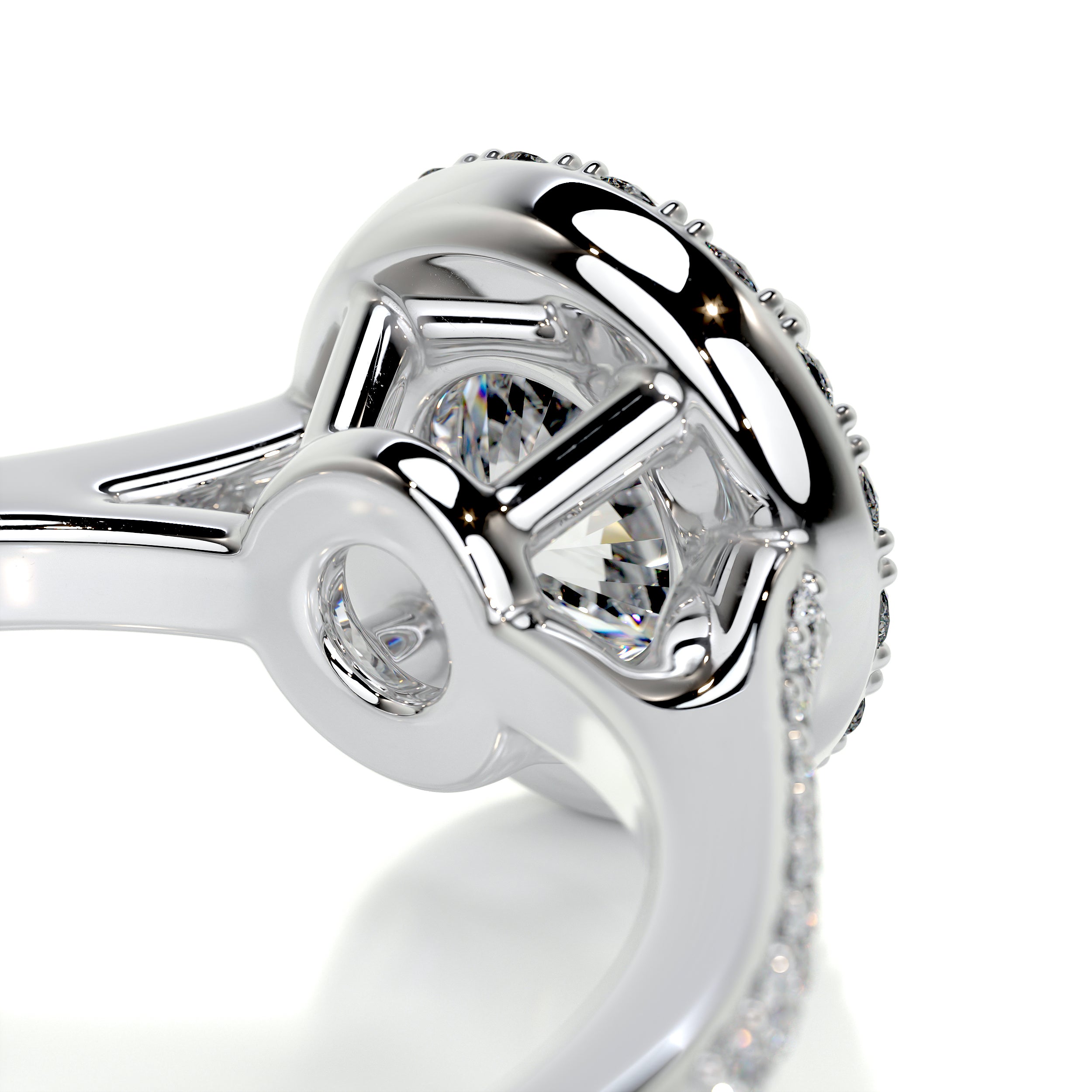 Layla Diamond Engagement Ring   (1.25 Carat) -18K White Gold