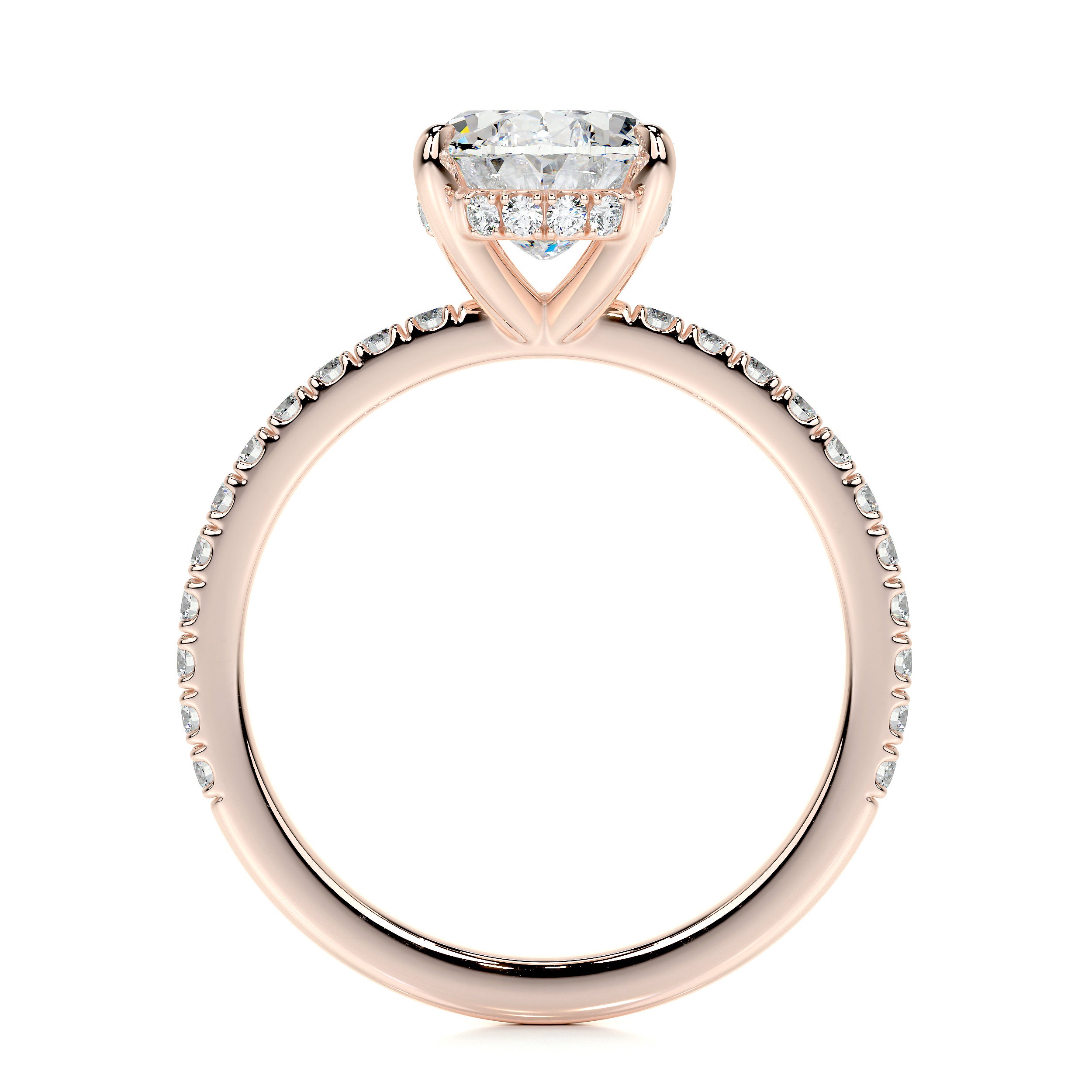 Lucy Lab Grown Diamond Ring   (2 Carat) -14K Rose Gold