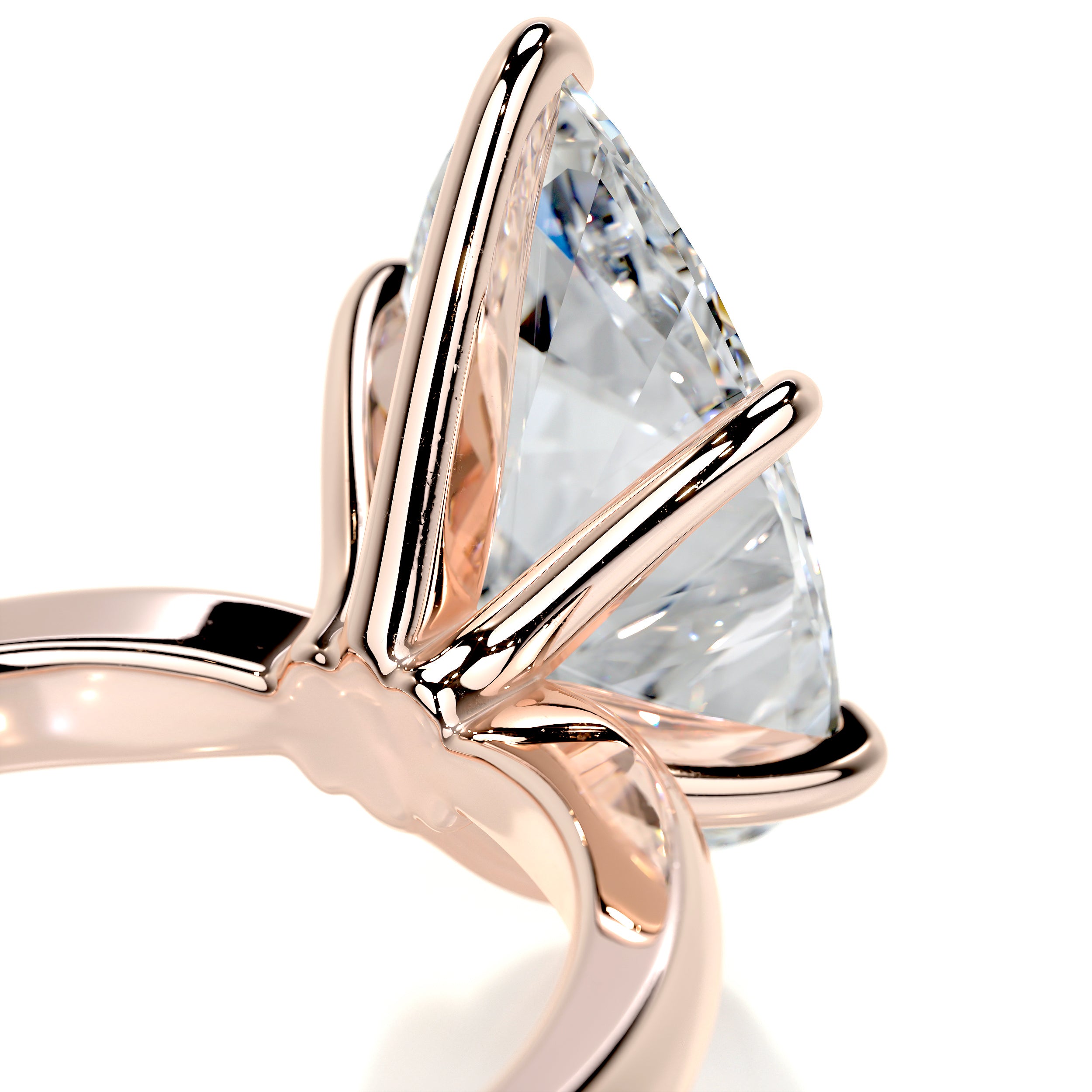 Adaline Diamond Engagement Ring   (5 Carat) -14K Rose Gold