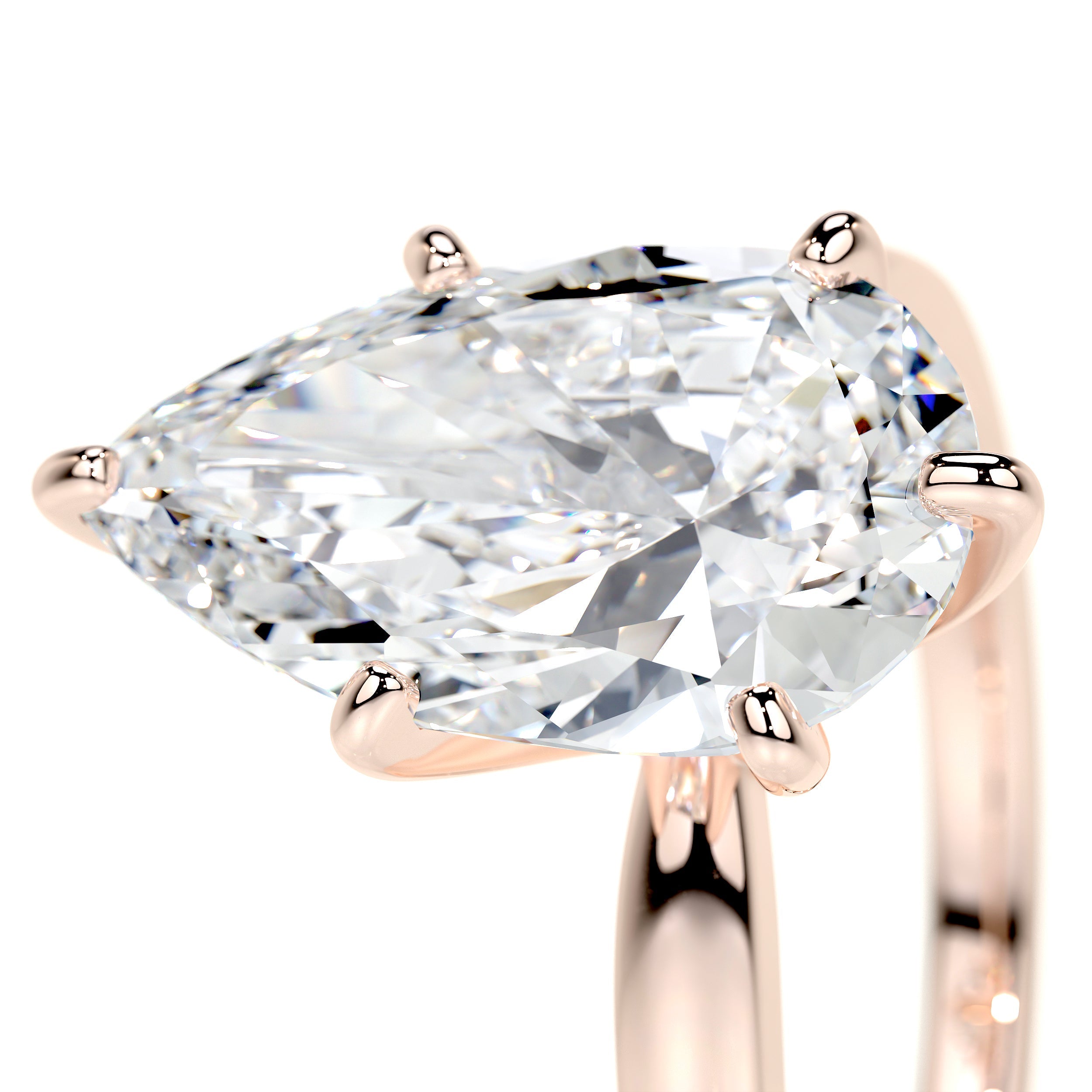 Adaline Lab Grown Diamond Ring   (5 Carat) -14K Rose Gold