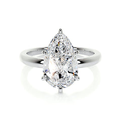 Adaline Lab Grown Diamond Ring Pear -18K White Gold
