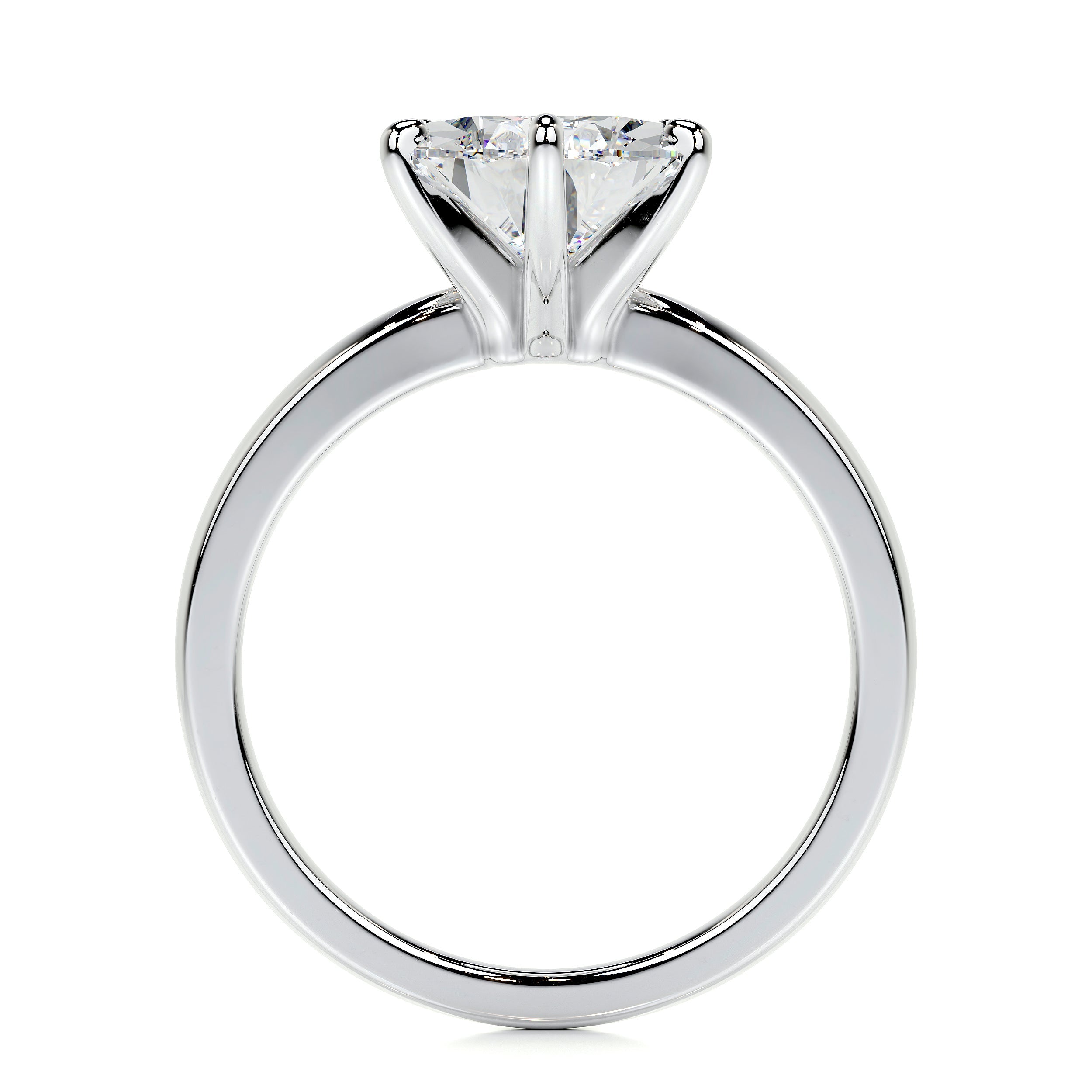 Adaline Lab Grown Diamond Ring   (5 Carat) -14K White Gold