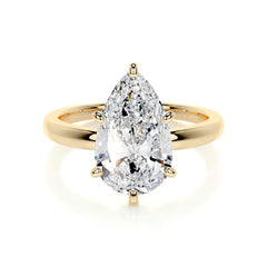 Adaline Lab Grown Diamond Ring Pear -18K Yellow Gold