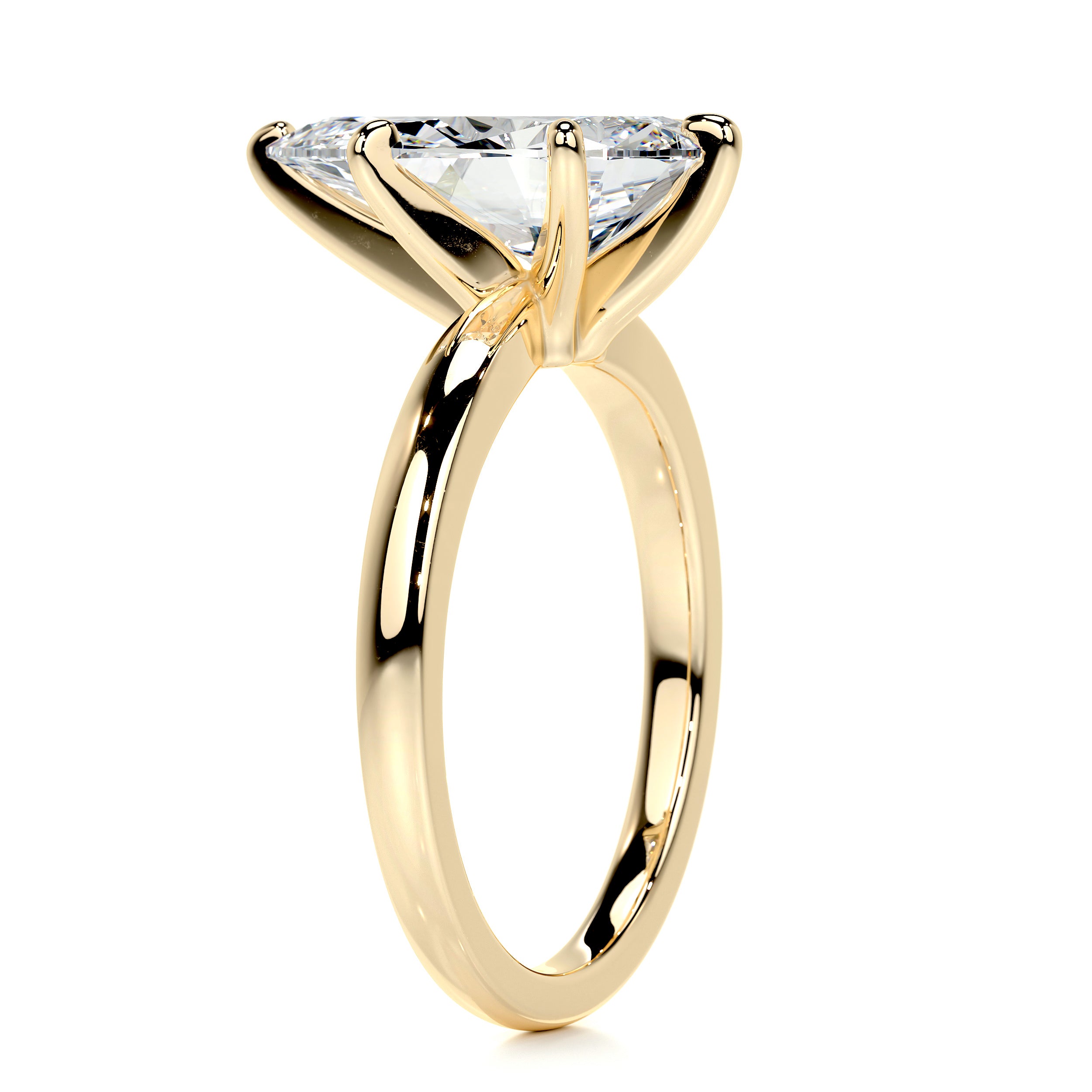 Adaline Diamond Engagement Ring   (5 Carat) -18K Yellow Gold