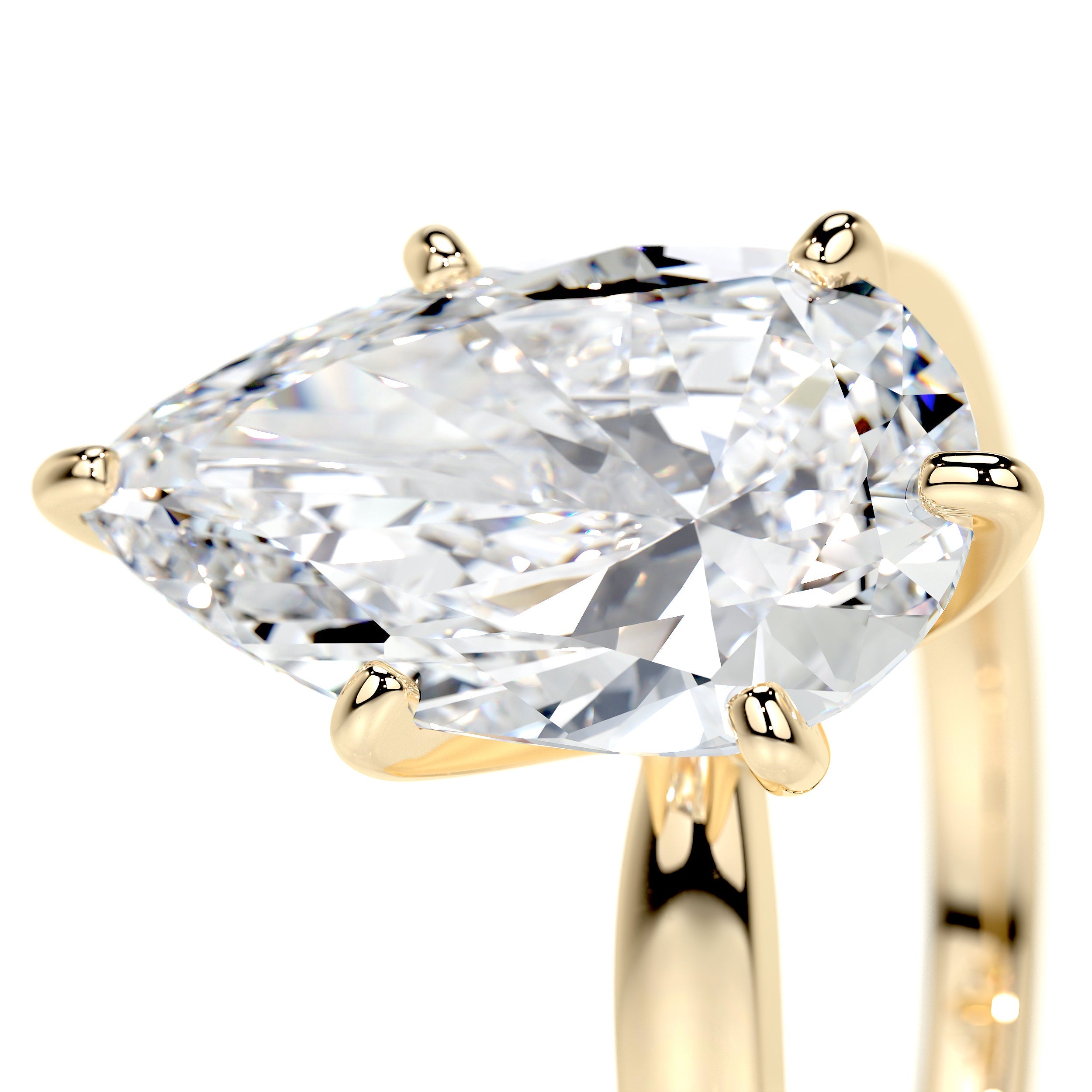 Adaline Lab Grown Diamond Ring   (5 Carat) -18K Yellow Gold