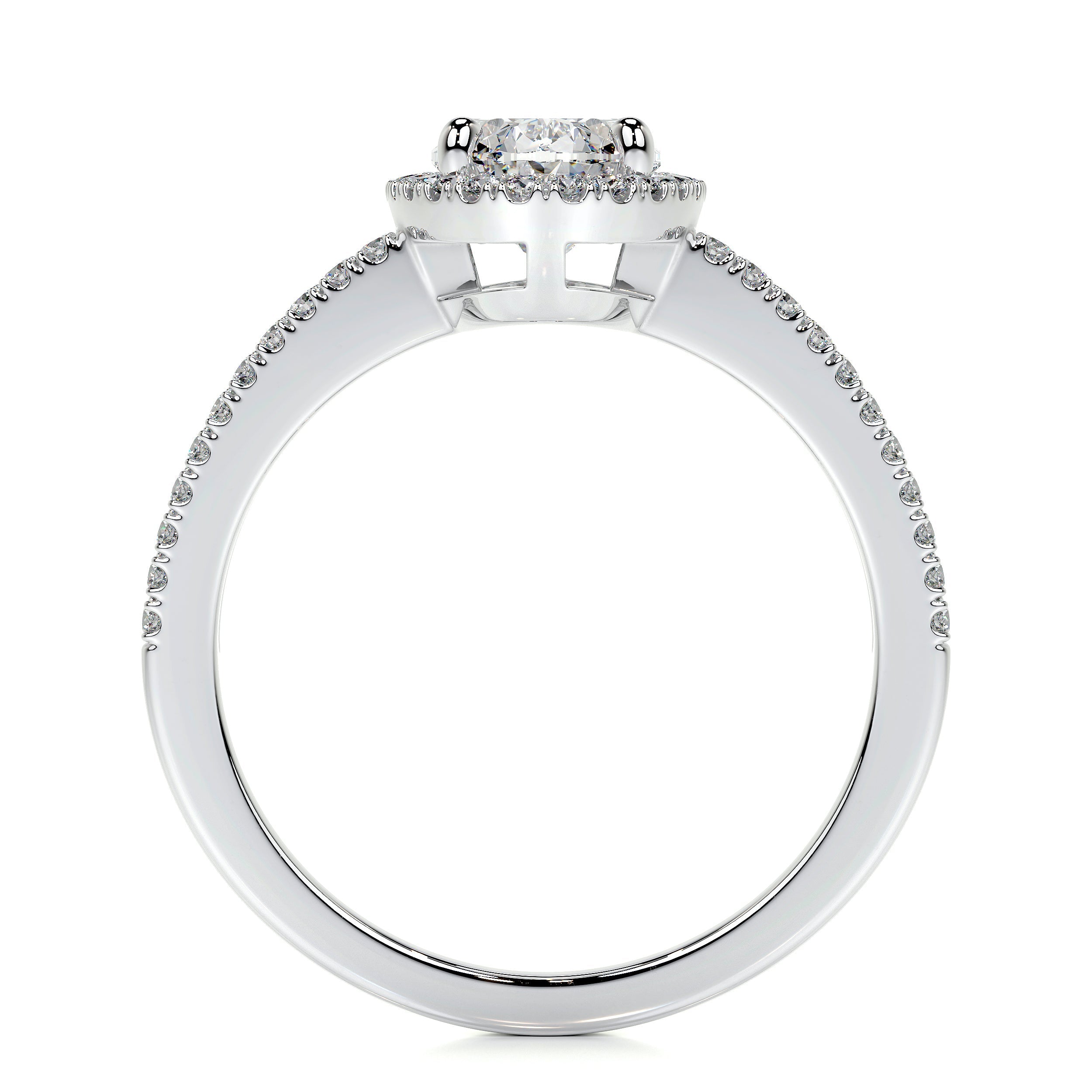 Brielle Lab Grown Diamond Ring   (1.2 Carat) -14K White Gold