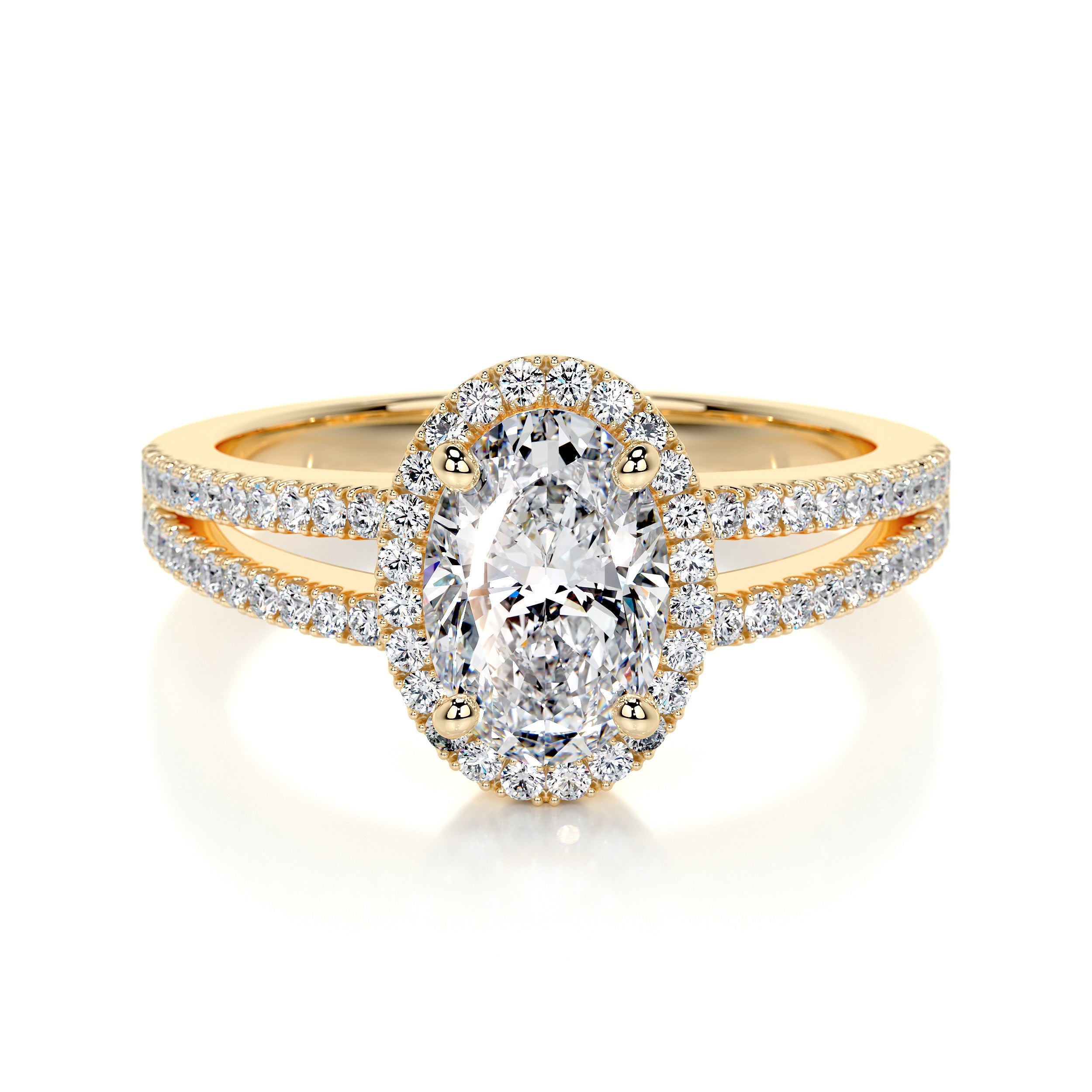 Brielle Lab Grown Diamond Ring   (1.2 Carat) -18K Yellow Gold