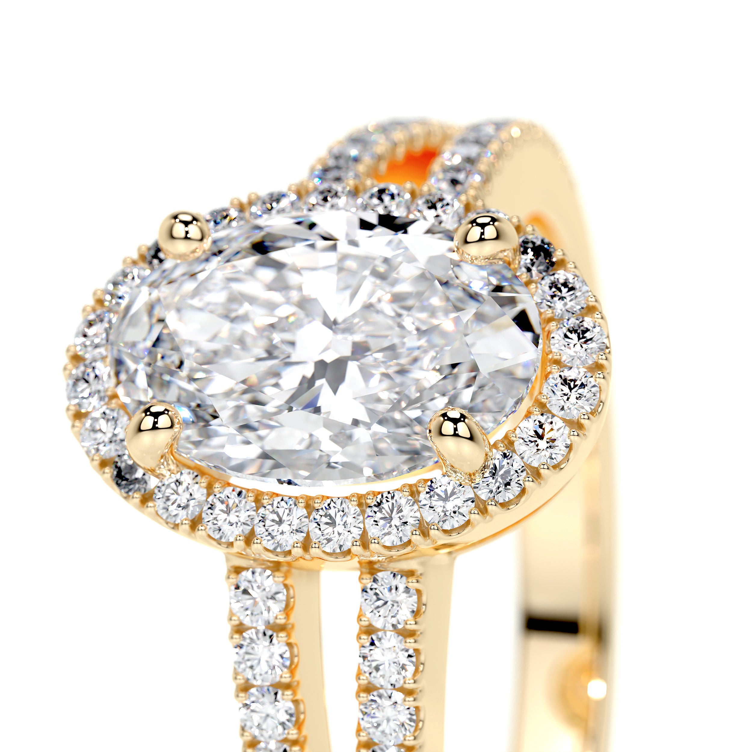 Brielle Lab Grown Diamond Ring   (1.2 Carat) -18K Yellow Gold