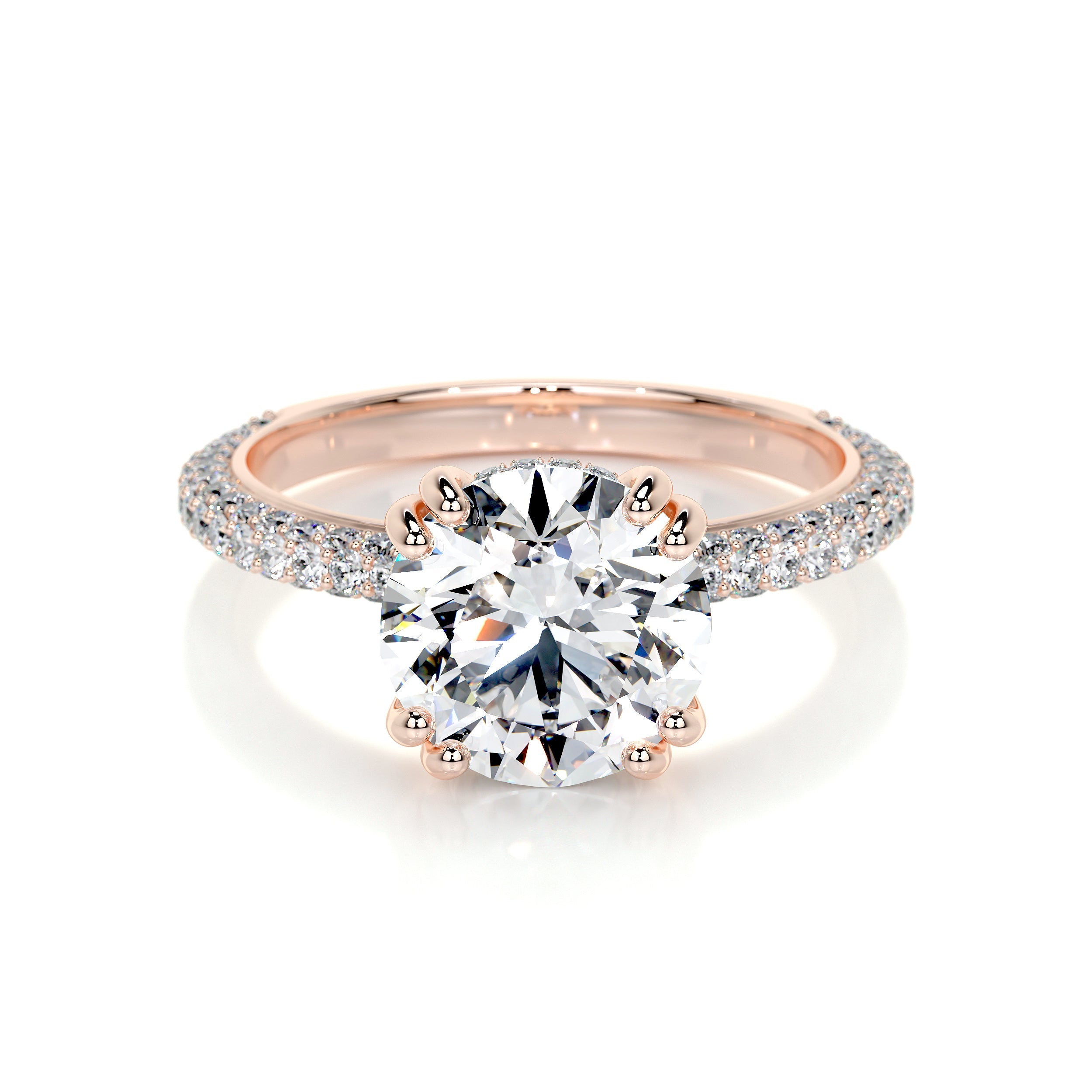 Lorena Lab Grown Diamond Ring   (3.5 Carat) -14K Rose Gold