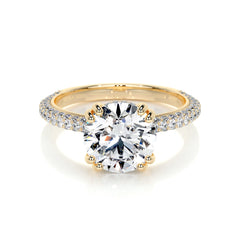 Lorena Lab Grown Diamond Ring -18K Yellow Gold
