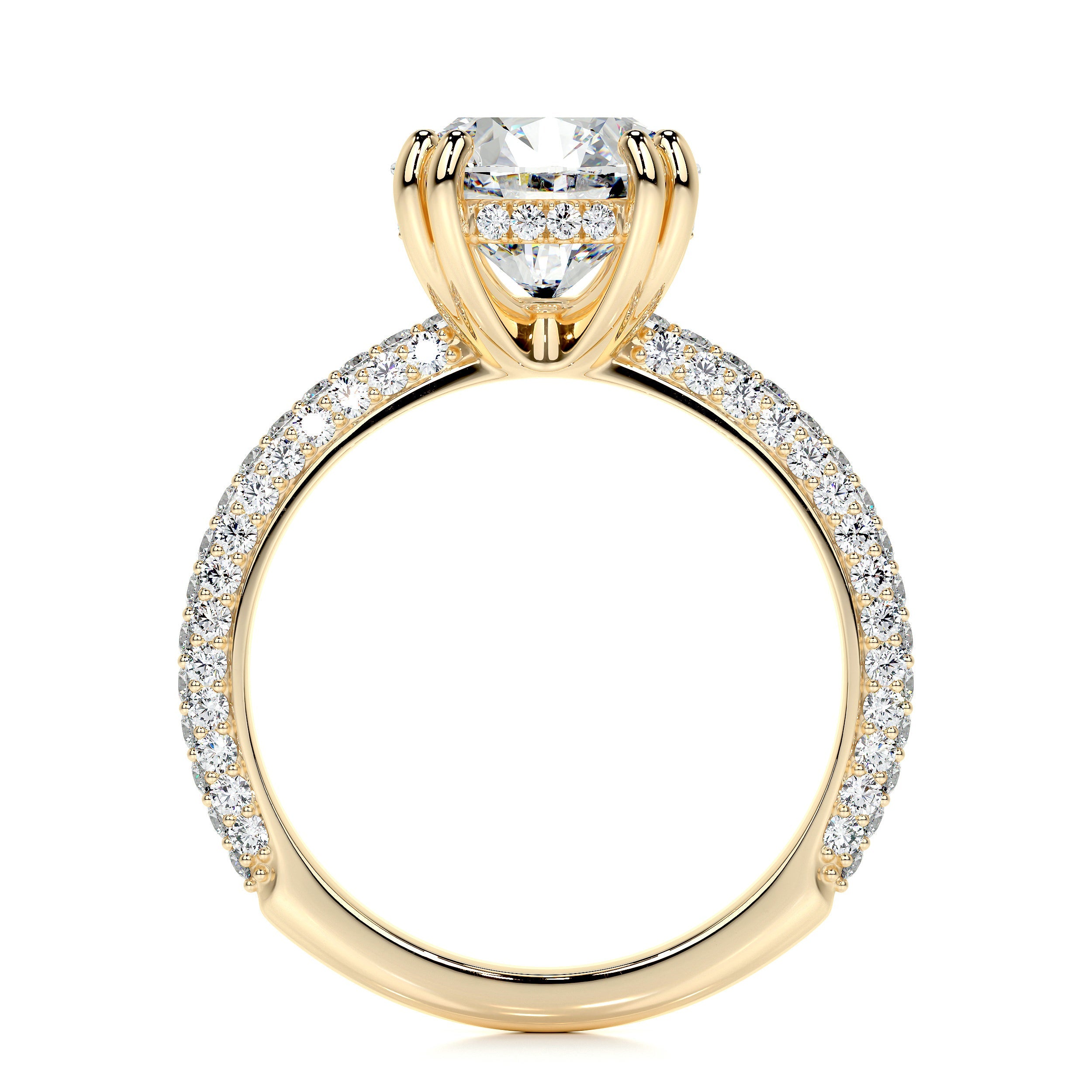 Lorena Lab Grown Diamond Ring   (3.5 Carat) -18K Yellow Gold