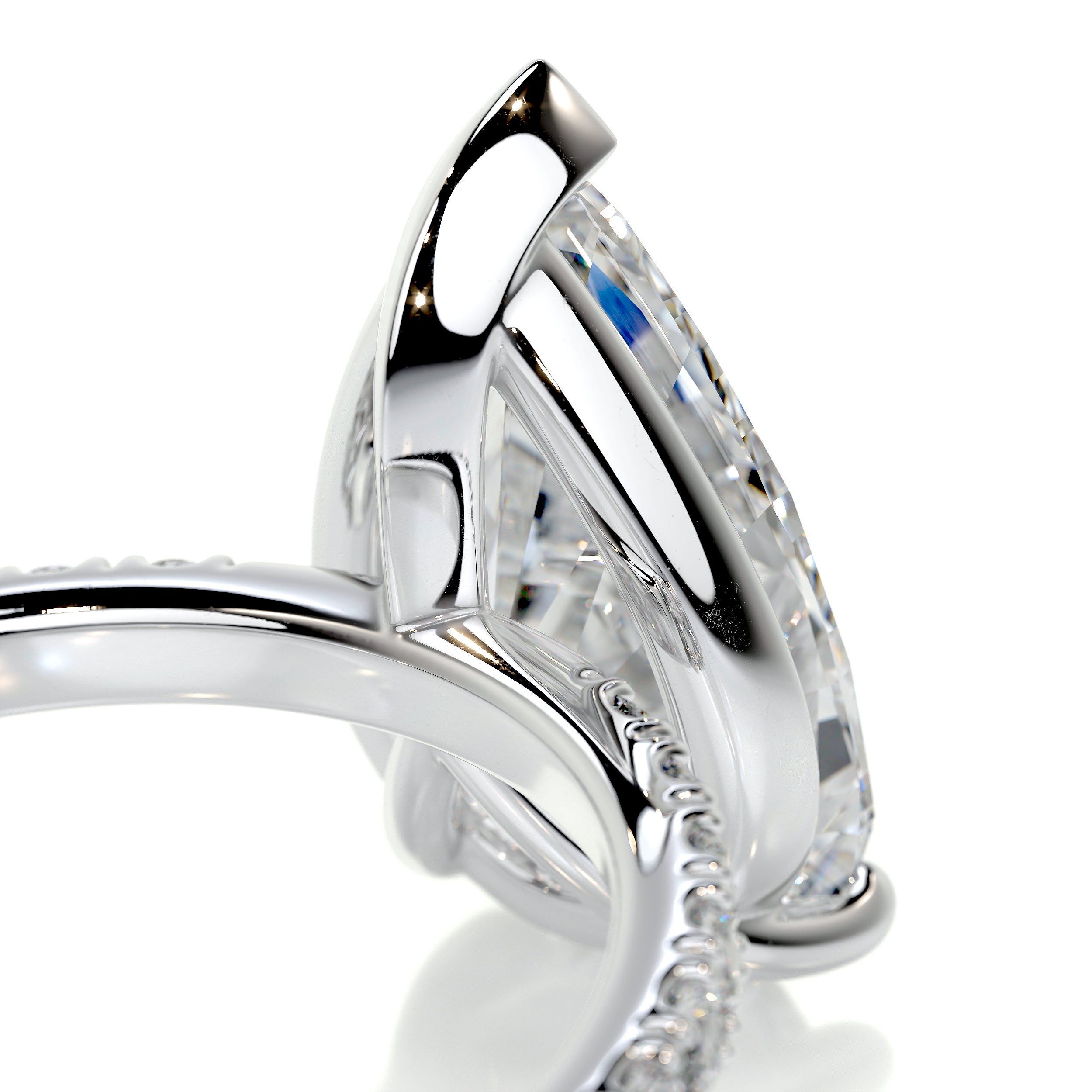Jenny Diamond Engagement Ring   (5.5 Carat) -18K White Gold