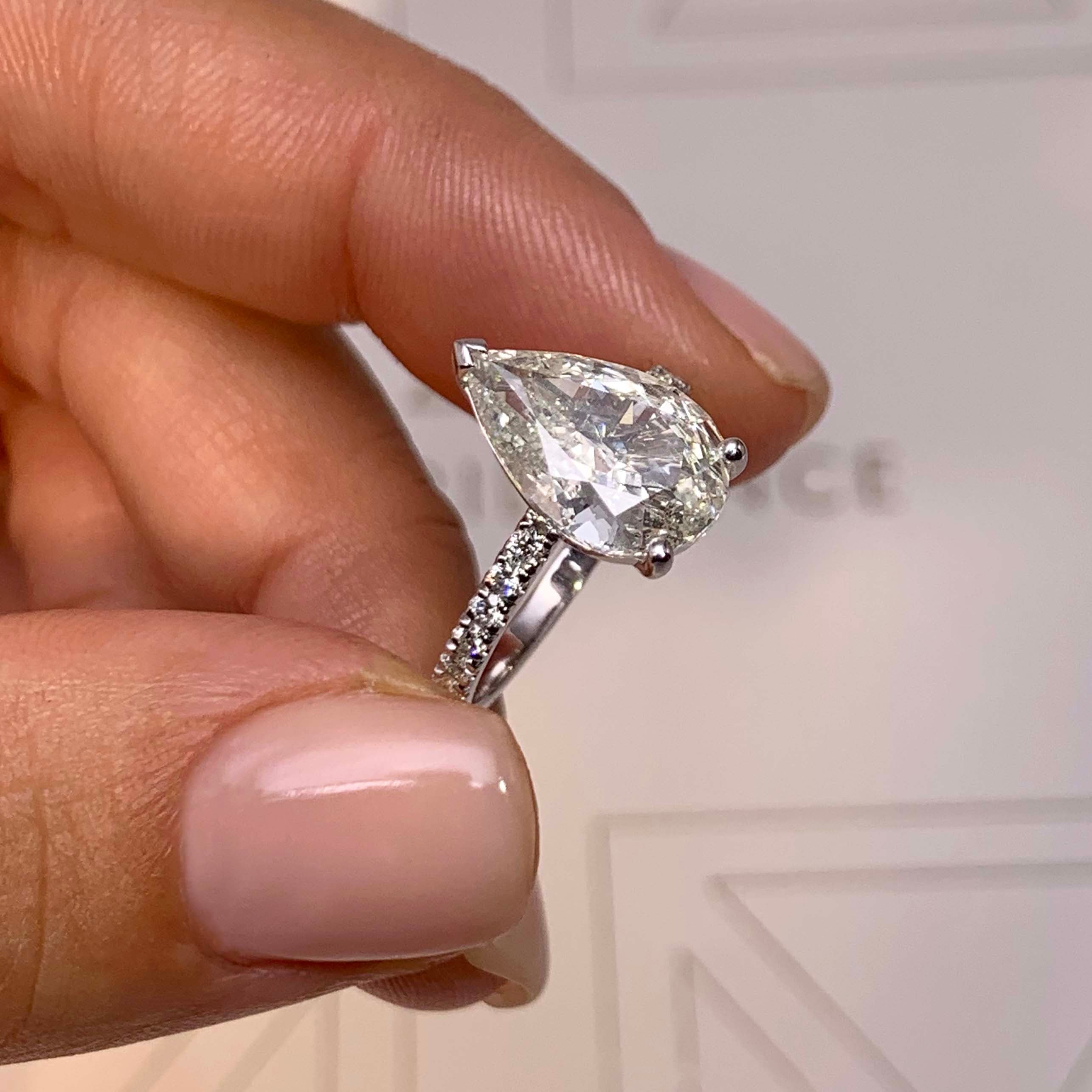 Jenny Diamond Engagement Ring -14K White Gold