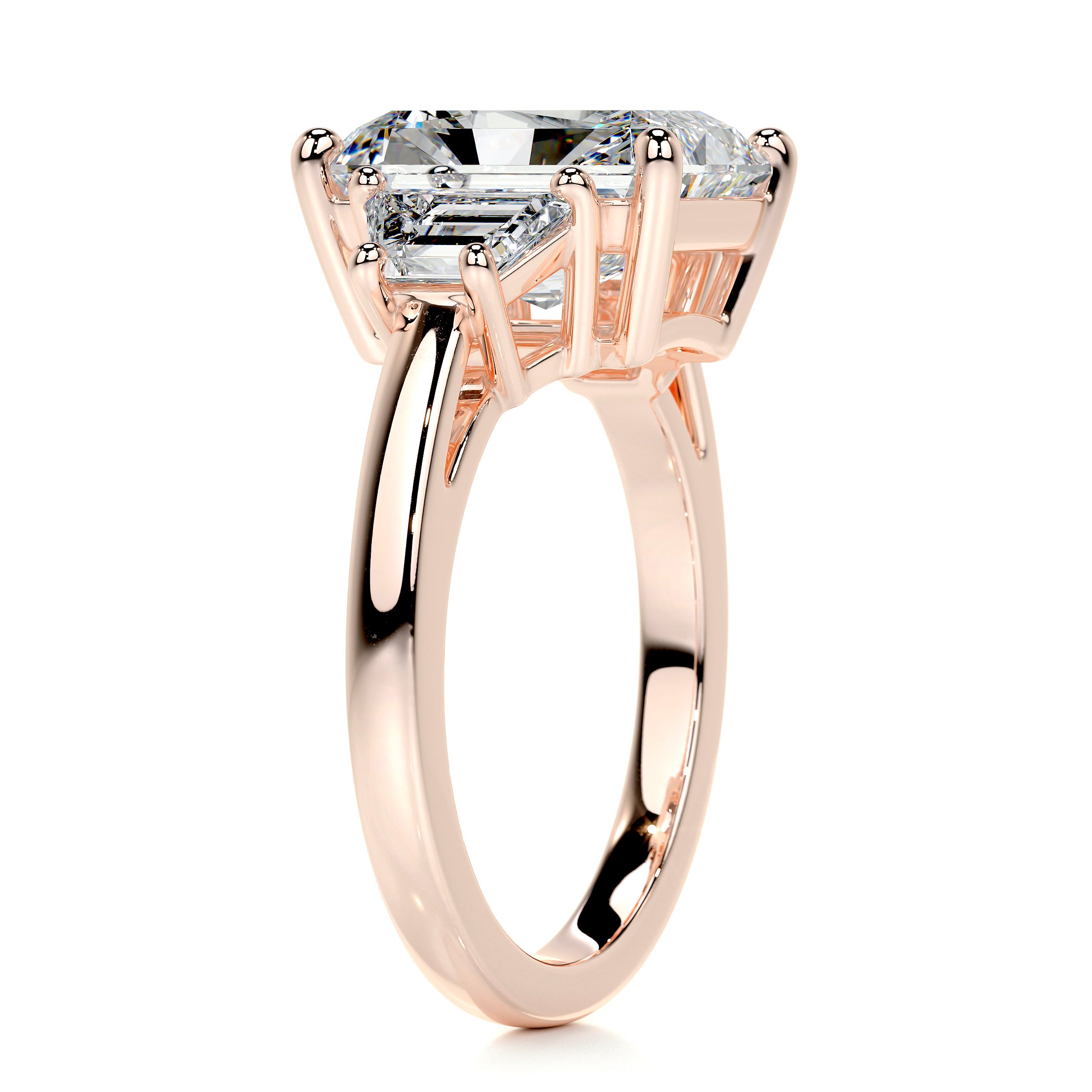 Skylar Diamond Engagement Ring   (3.5 Carat) -14K Rose Gold
