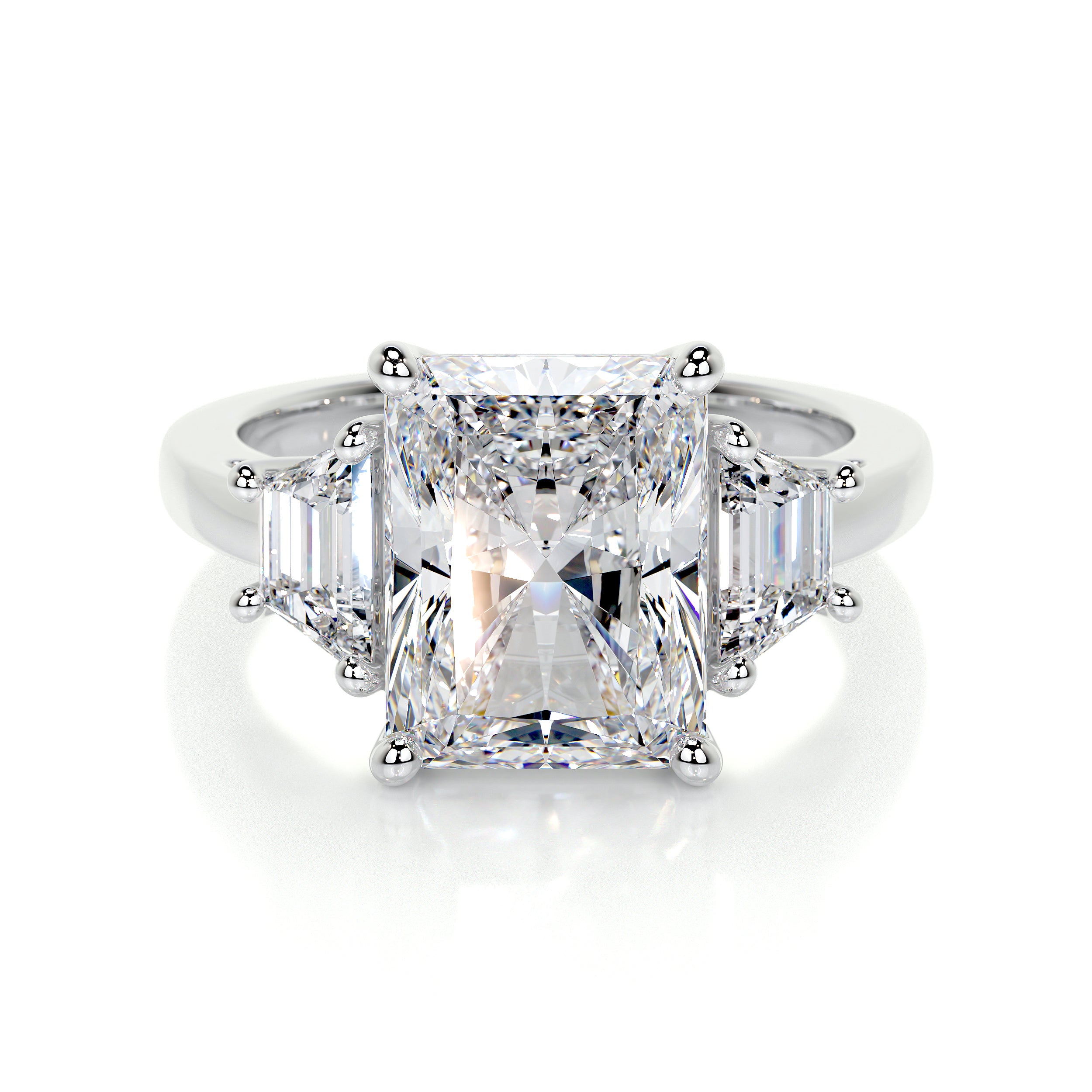 Geleerde Per ongeluk Traditioneel Skylar Lab Grown Diamond Ring, 3 Stones, 3.50 Carat, 14K White Gold – Best  Brilliance