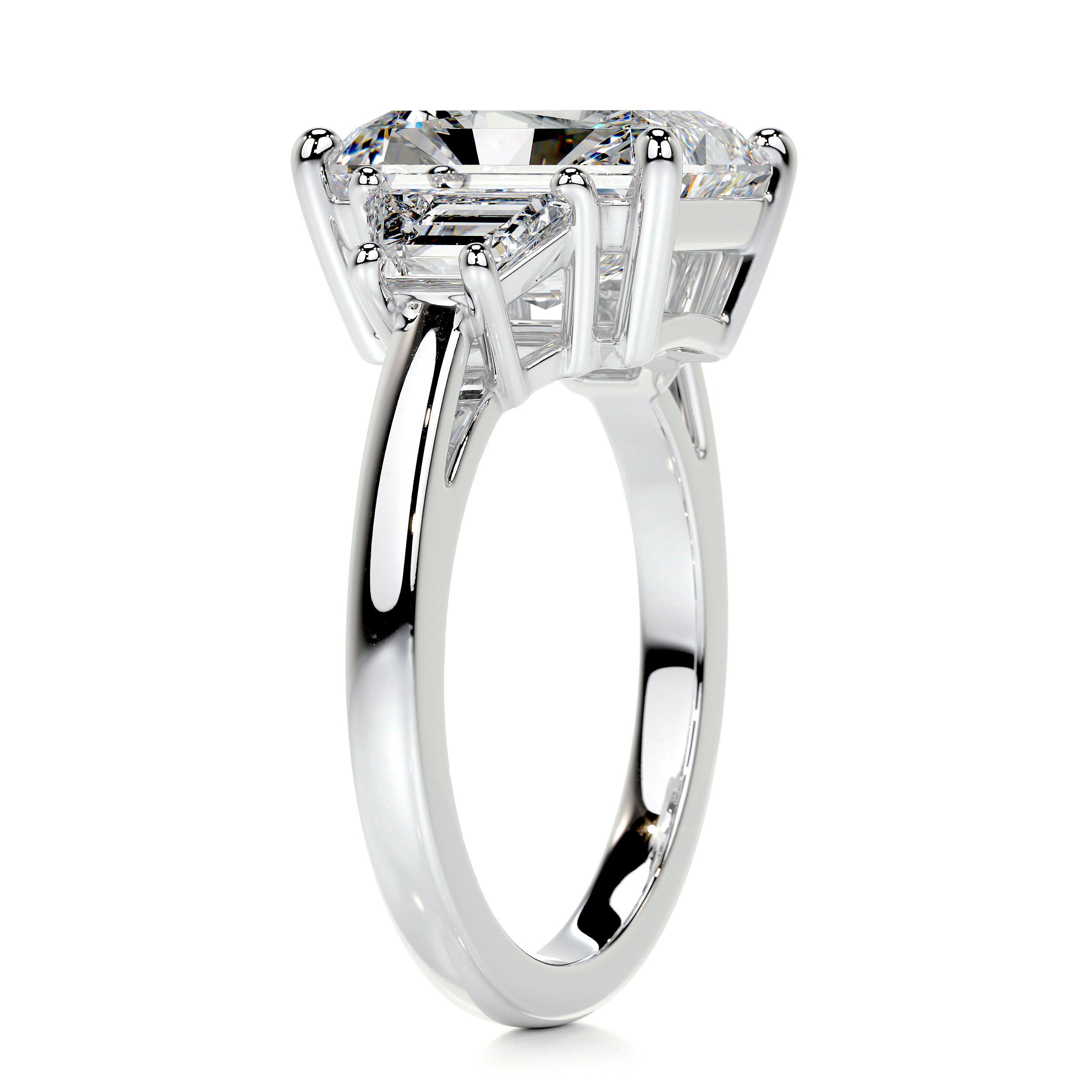 Skylar Diamond Engagement Ring   (3.5 Carat) -18K White Gold