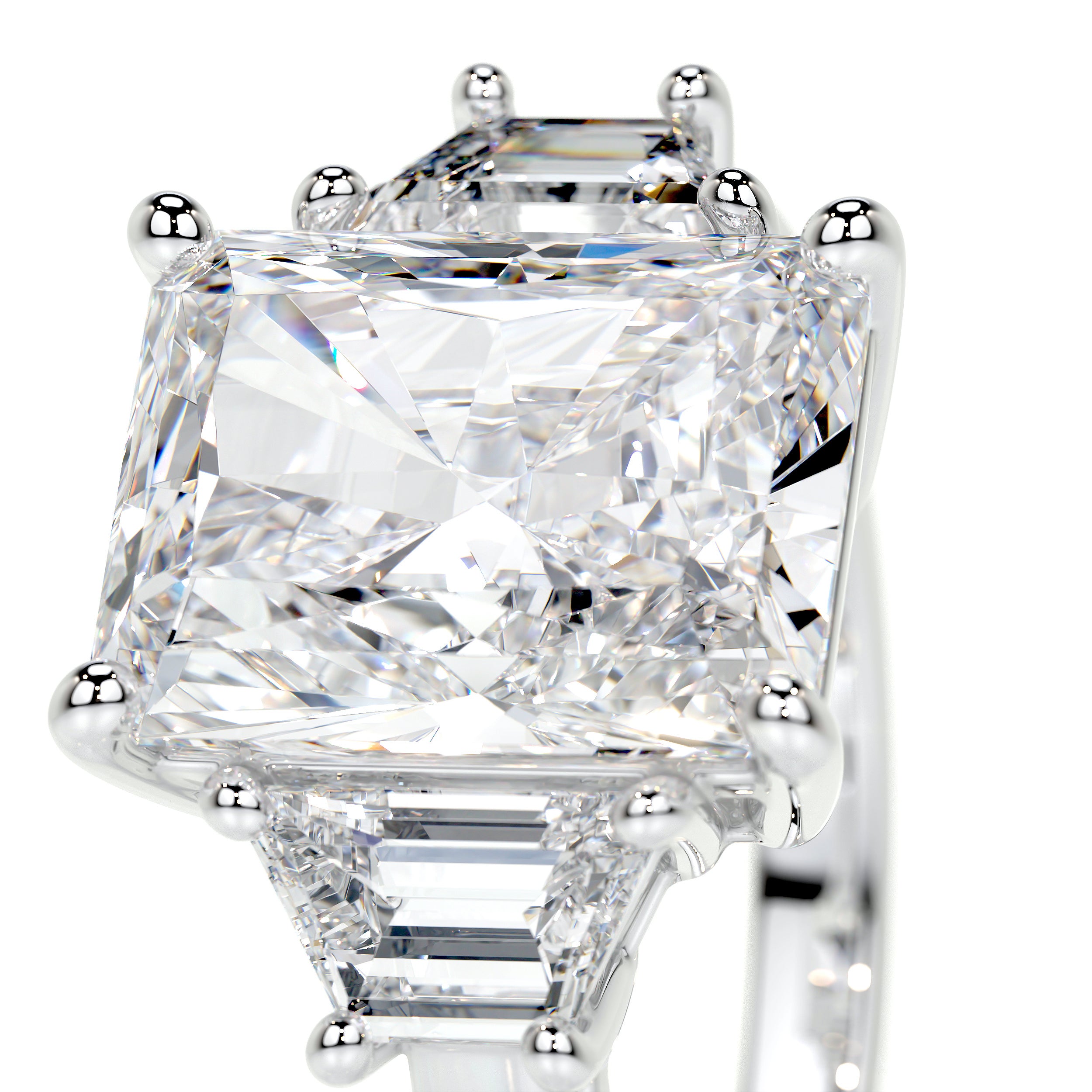 Skylar Lab Grown Diamond Ring   (3.5 Carat) -18K White Gold