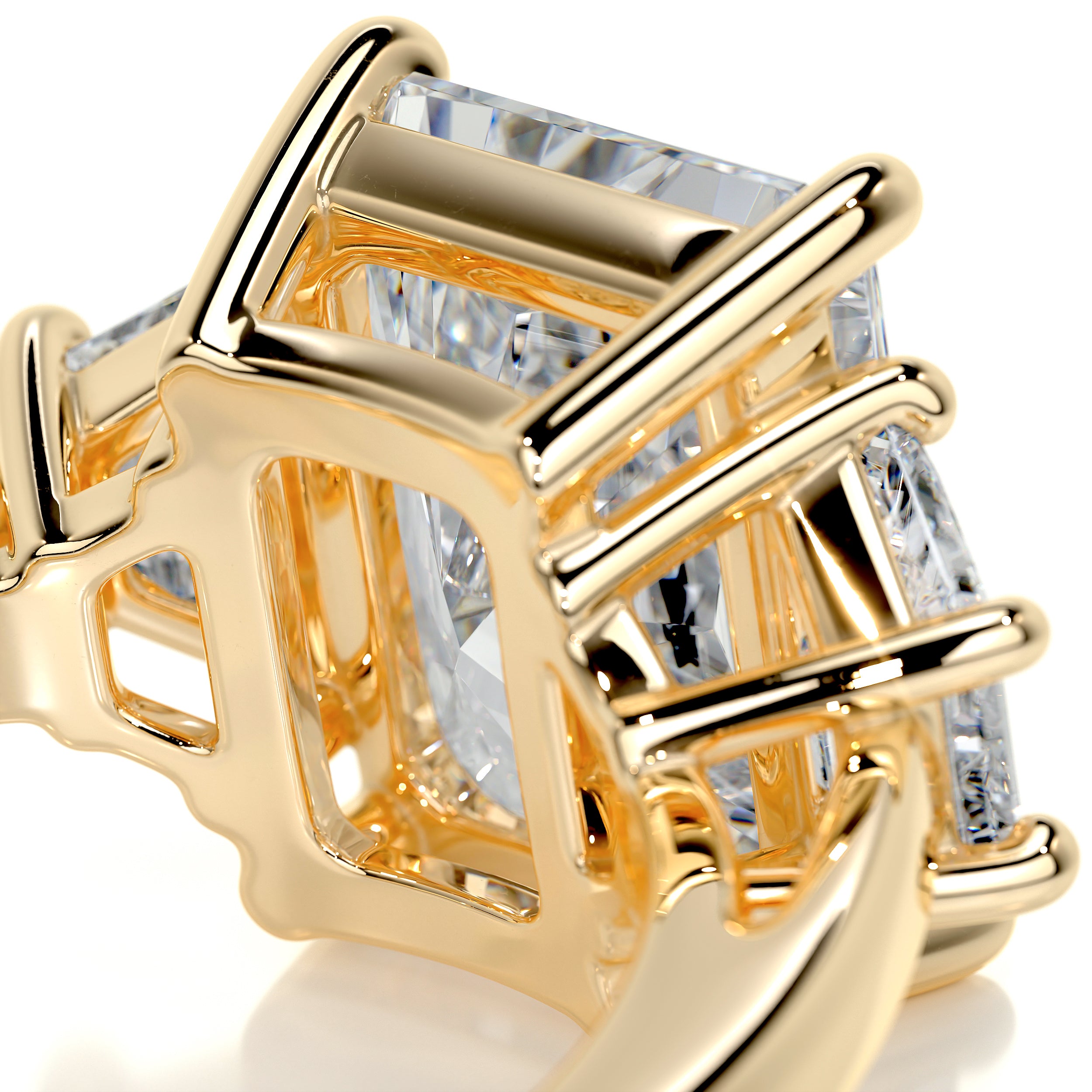 Skylar Diamond Engagement Ring   (3.5 Carat) -18K Yellow Gold