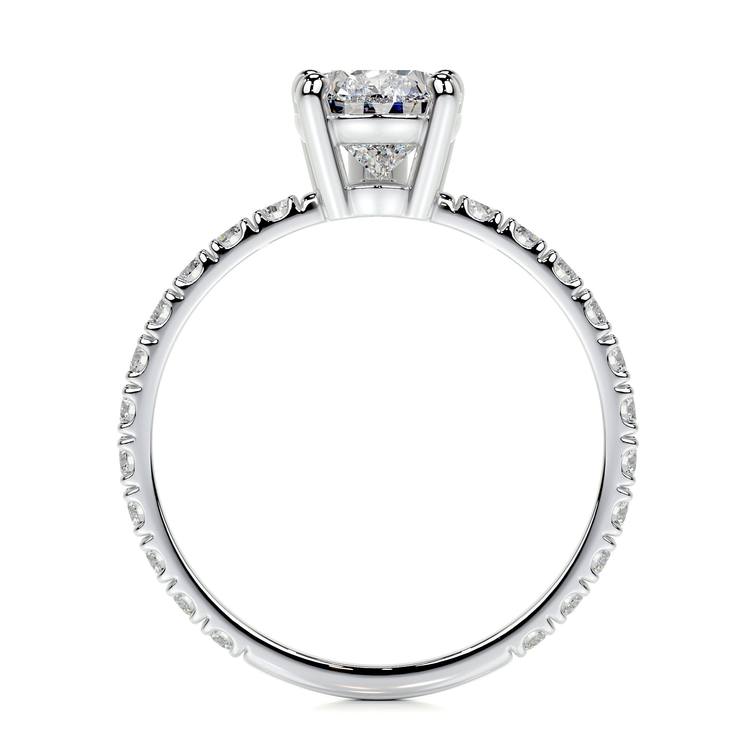 Hailey Lab Grown Diamond Ring   (2 Carat) -18K White Gold